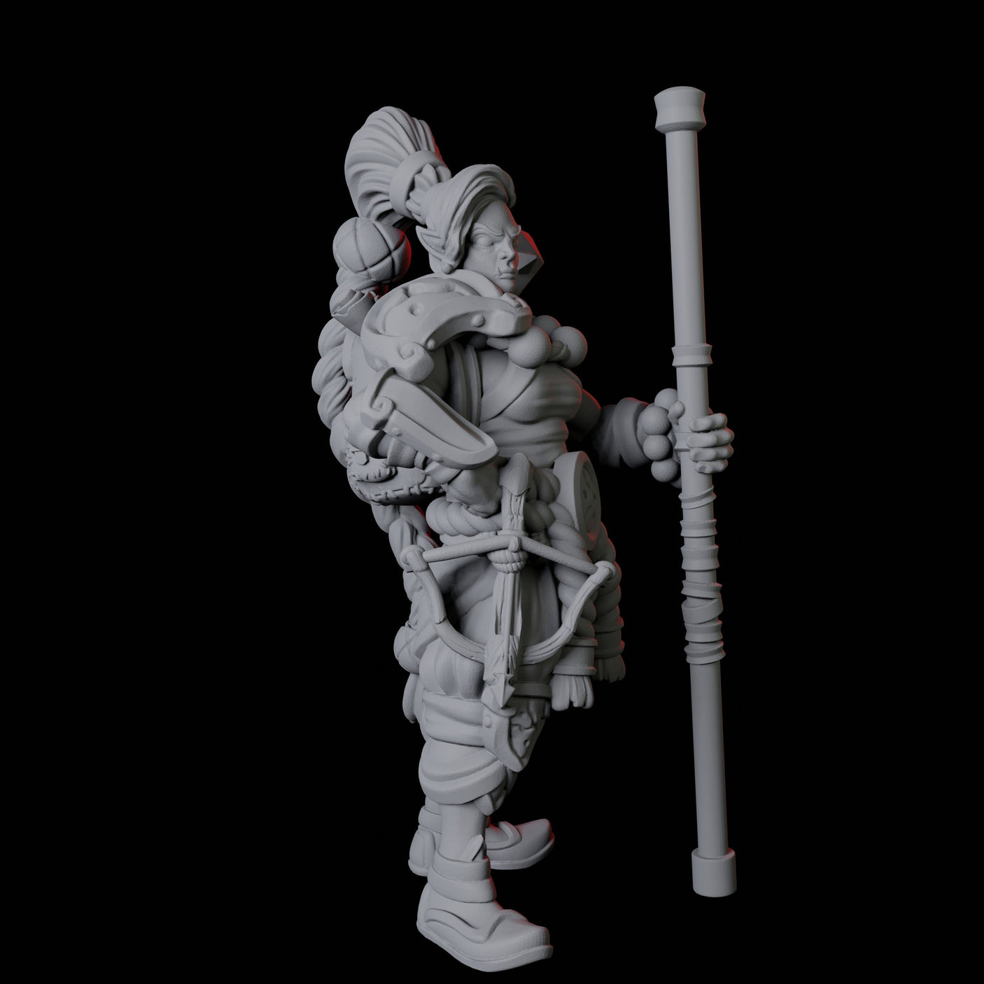 Half Orc Monk A Miniature for Dungeons and Dragons, Pathfinder or other TTRPGs