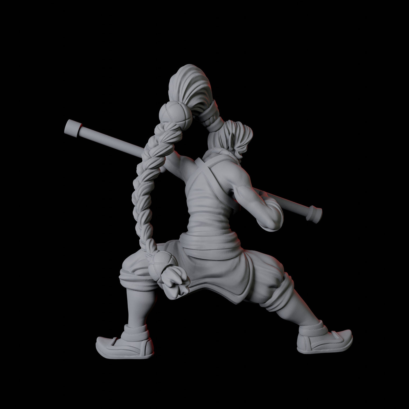 Half Orc Monk B Miniature for Dungeons and Dragons, Pathfinder or other TTRPGs