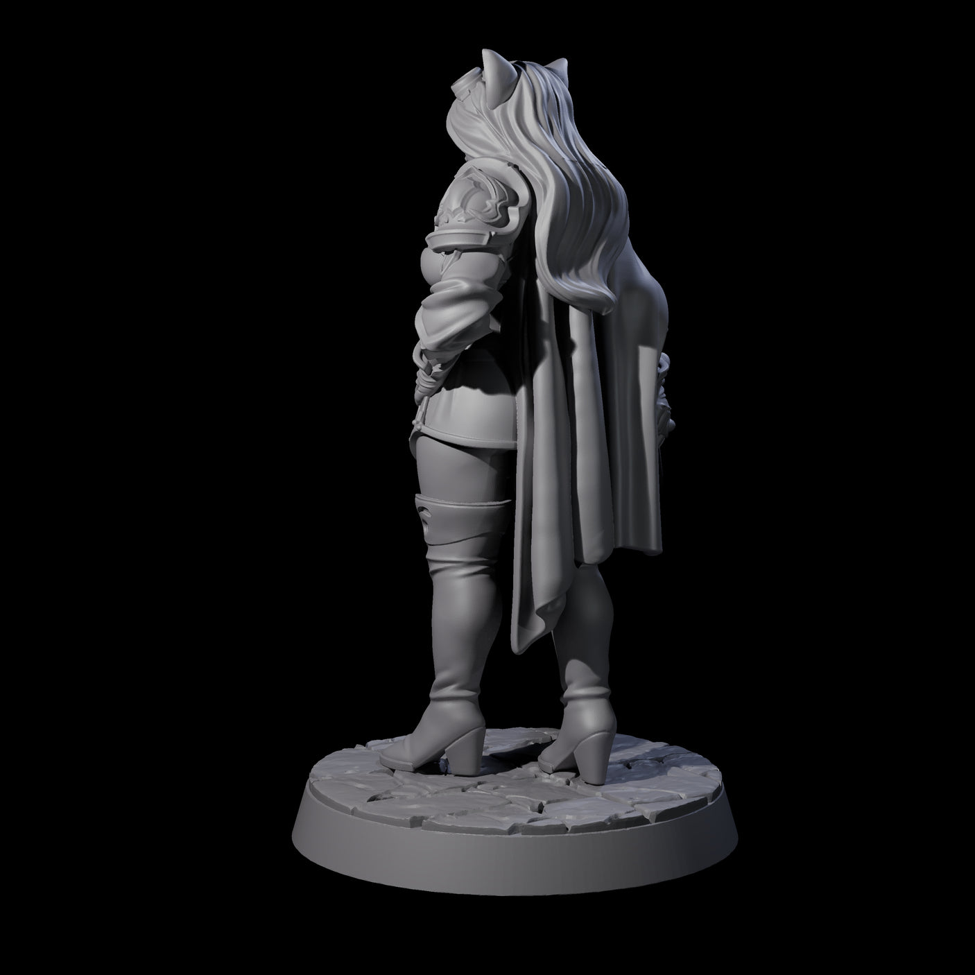 Half Tabaxi Confident Fighter Miniature for Dungeons and Dragons, Pathfinder or other TTRPGs