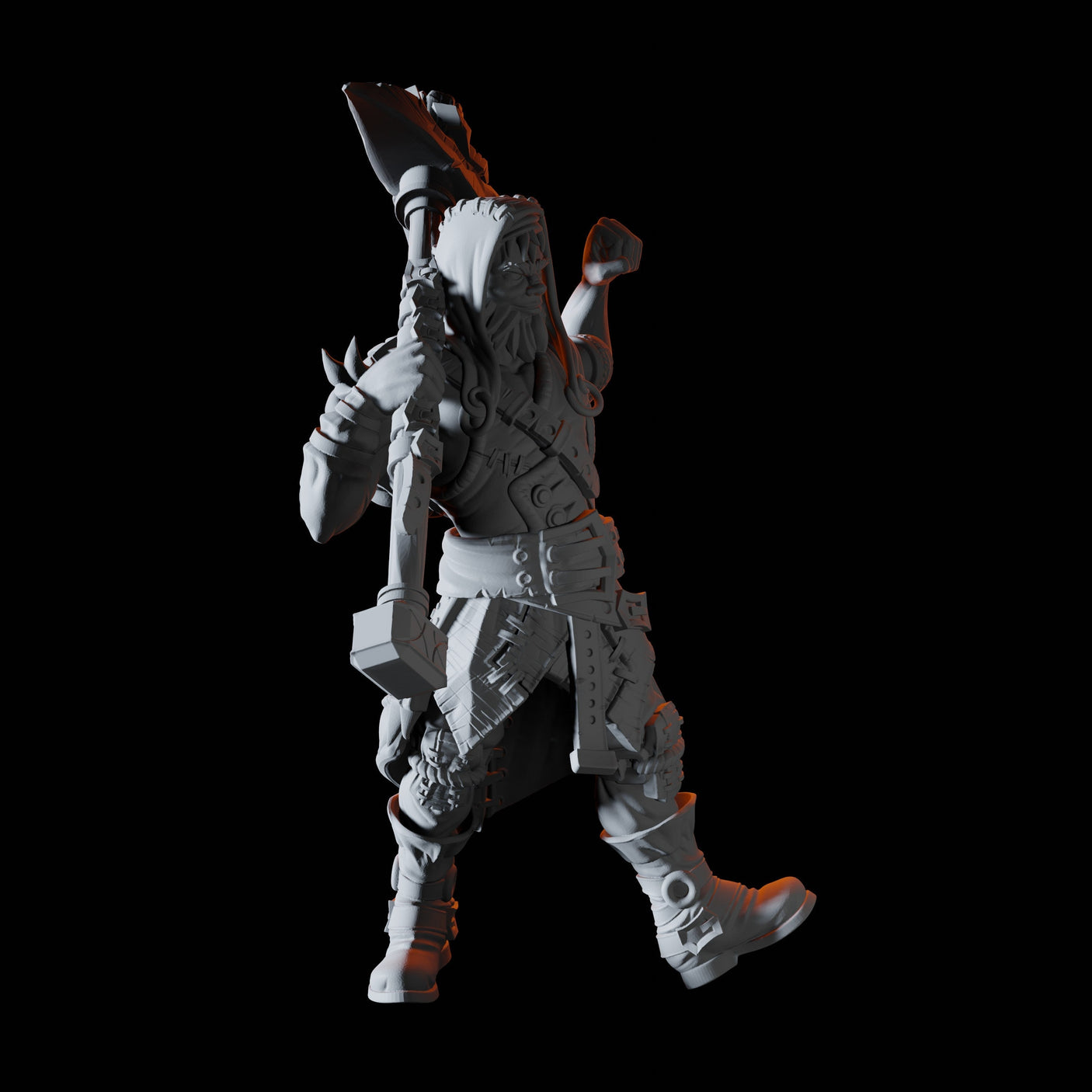 Hammer Wielding Bandit Miniature for Dungeons and Dragons, Pathfinder or other TTRPGs