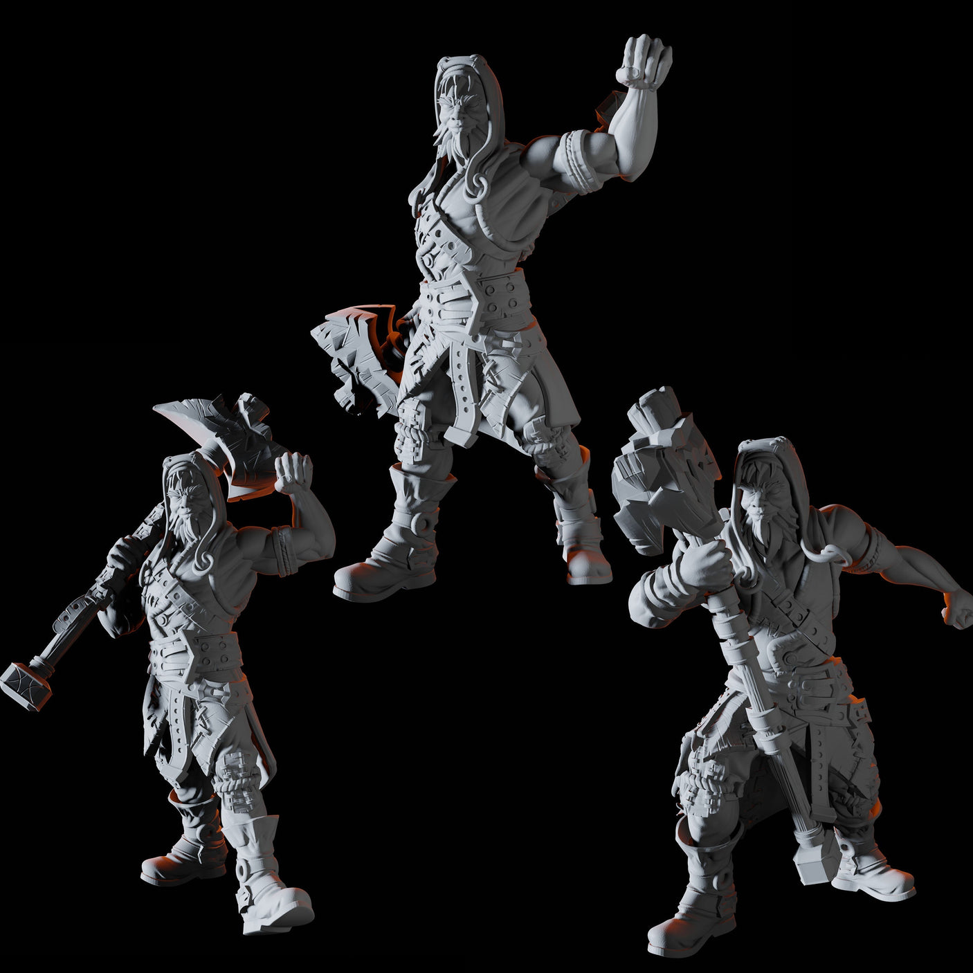 Hammer Wielding Bandit Miniature for Dungeons and Dragons, Pathfinder or other TTRPGs