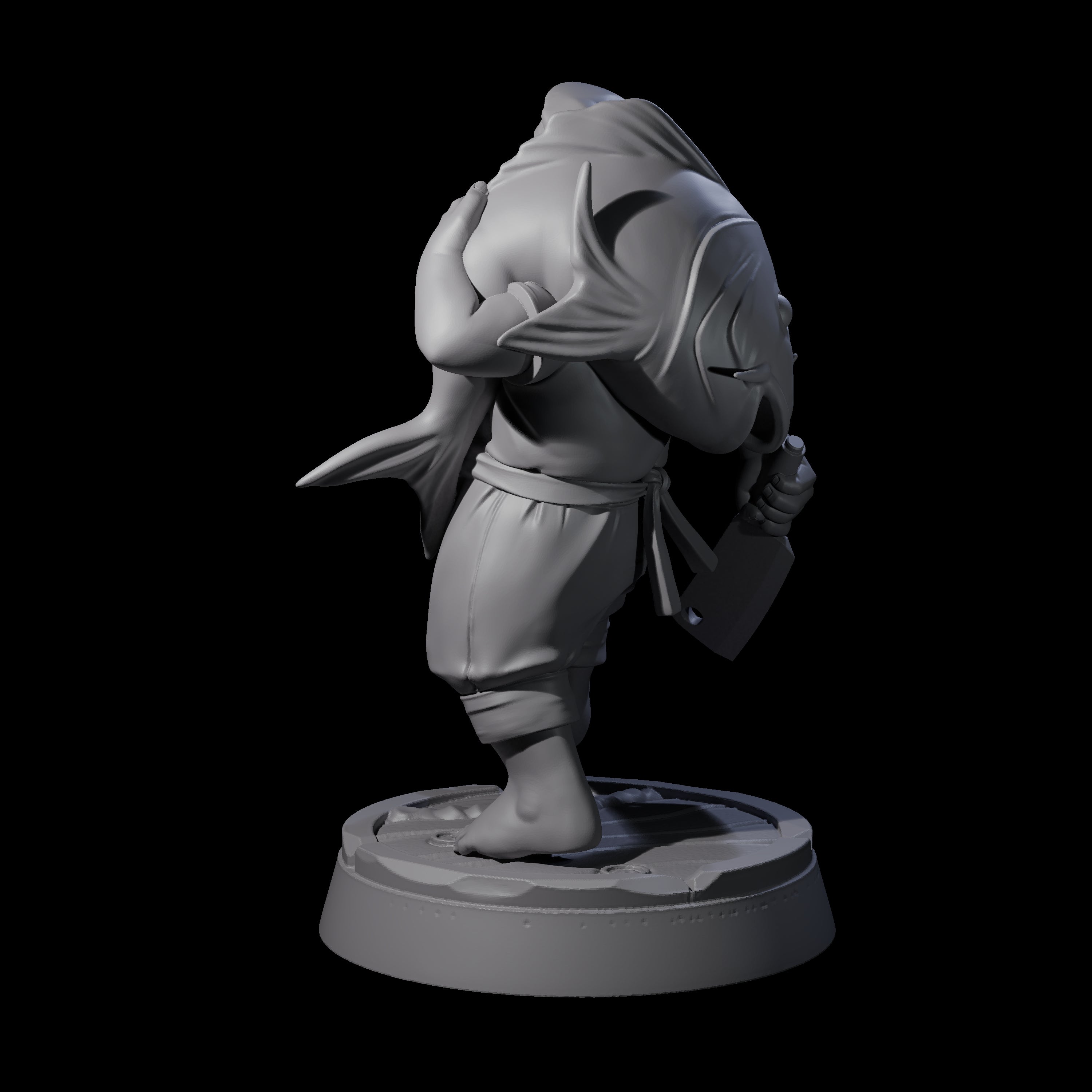 Happy Human Pirate Cook Miniature for Dungeons and Dragons, Pathfinder or other TTRPGs