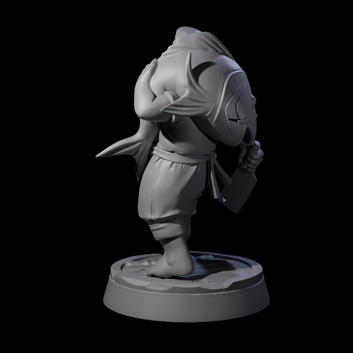 Happy Human Pirate Cook Miniature for Dungeons and Dragons, Pathfinder or other TTRPGs