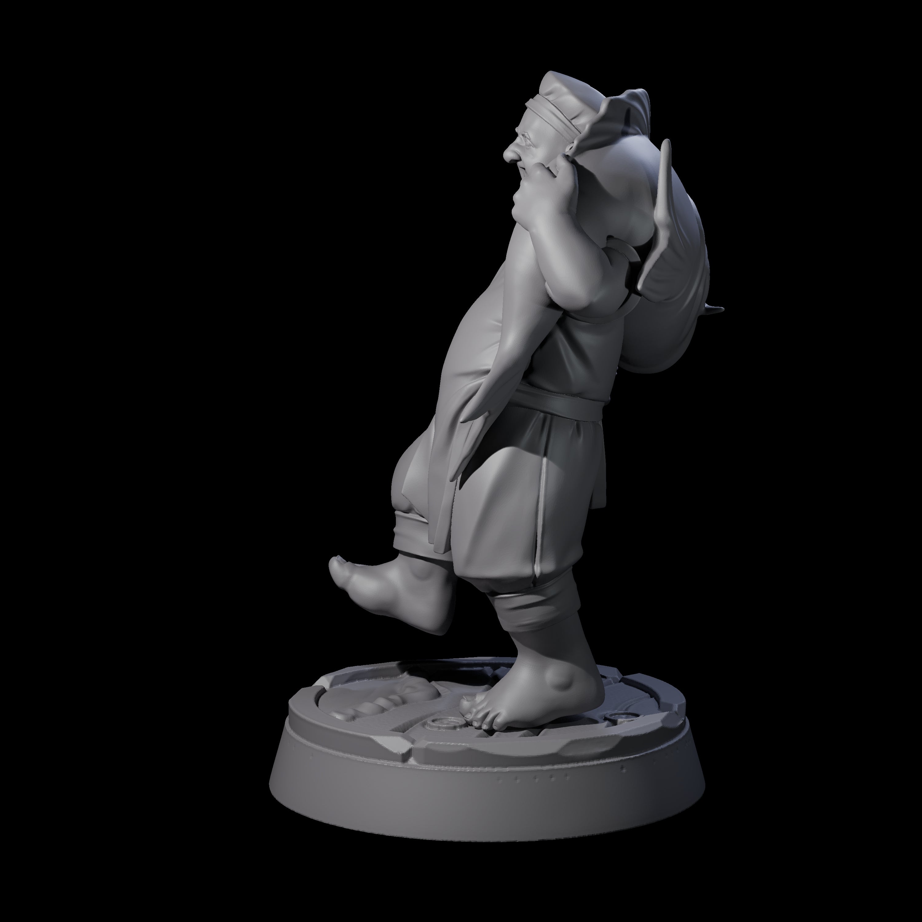 Happy Human Pirate Cook Miniature for Dungeons and Dragons, Pathfinder or other TTRPGs