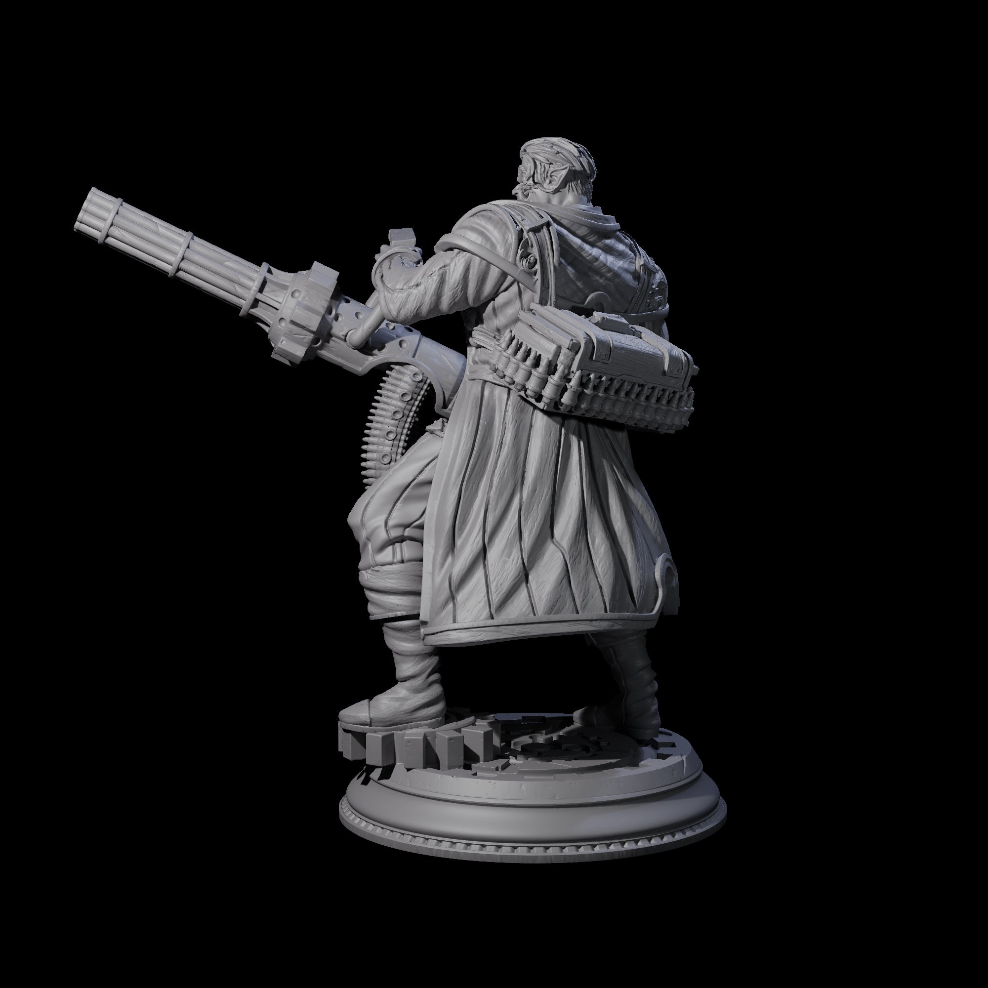 Happy Mini Gun Orc Miniature for Dungeons and Dragons, Pathfinder or other TTRPGs
