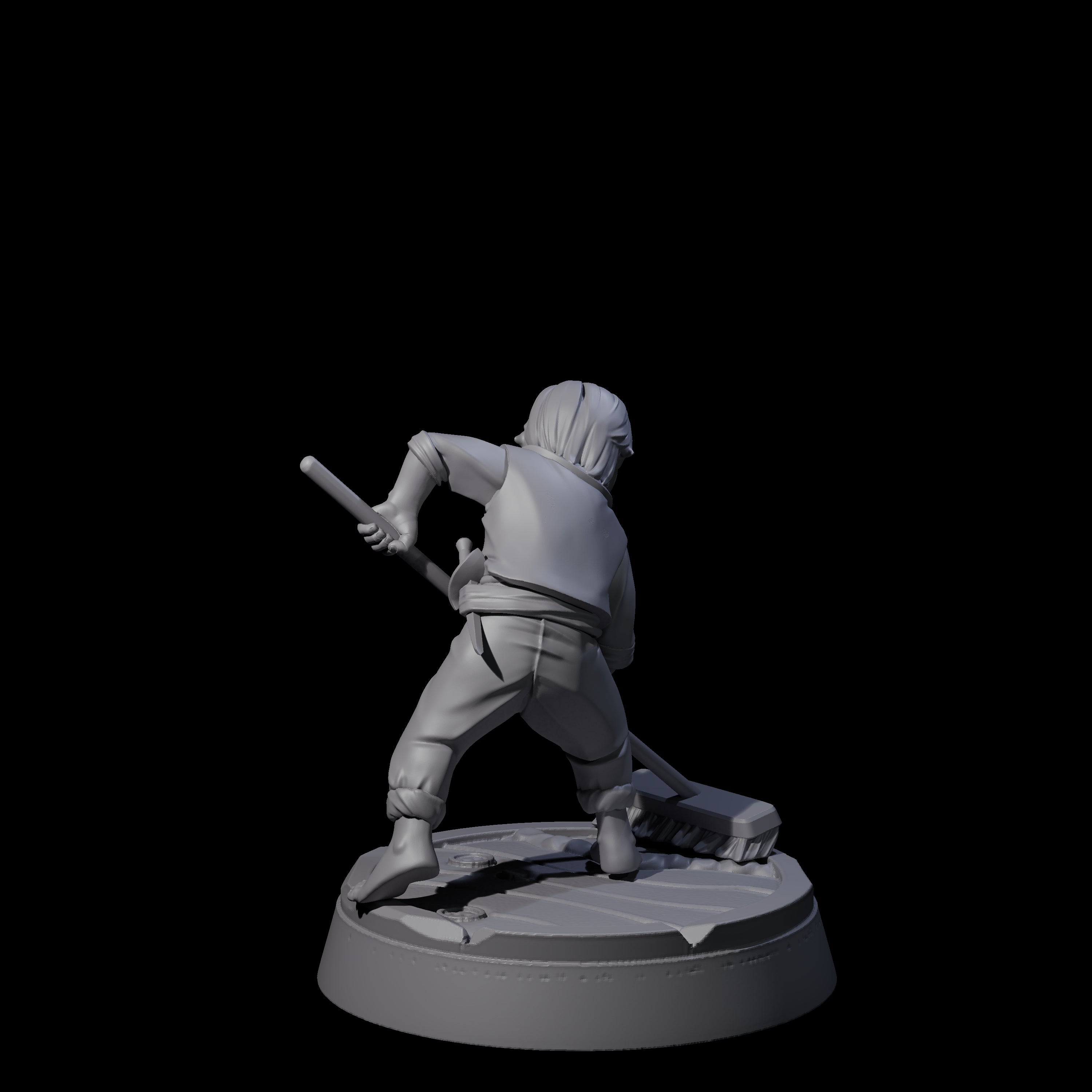 Hard Working Human Cabin Boy Miniature for Dungeons and Dragons, Pathfinder or other TTRPGs