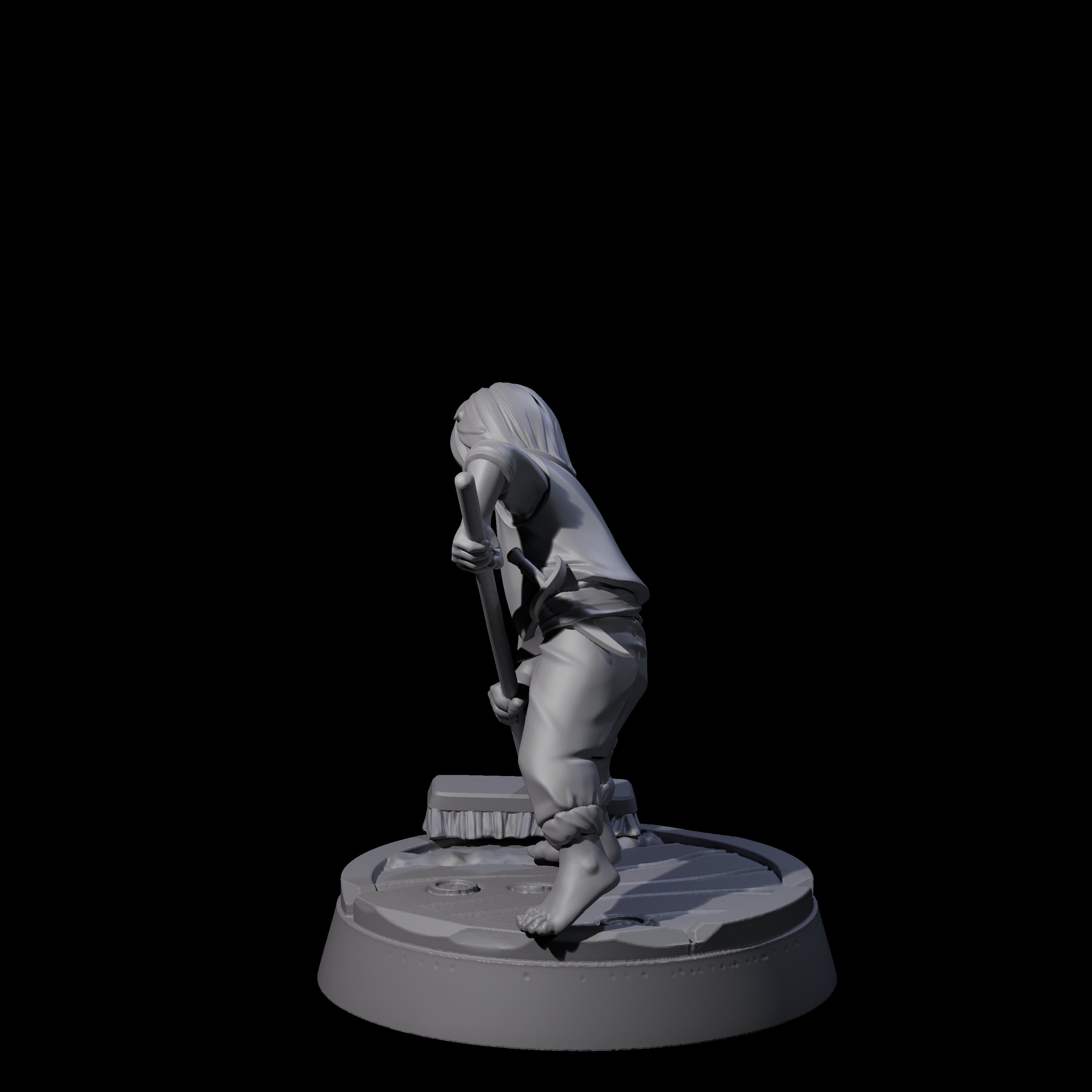 Hard Working Human Cabin Boy Miniature for Dungeons and Dragons, Pathfinder or other TTRPGs