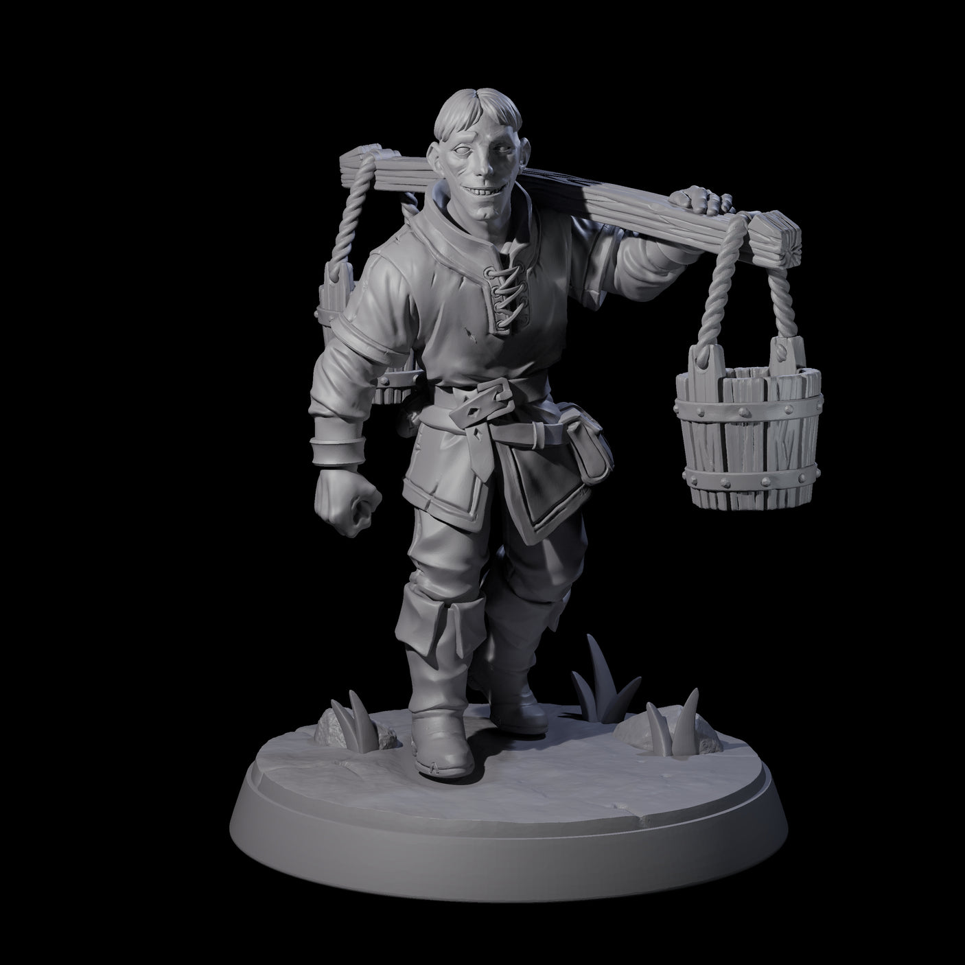 Hard Working Villager A Miniature for Dungeons and Dragons, Pathfinder or other TTRPGs