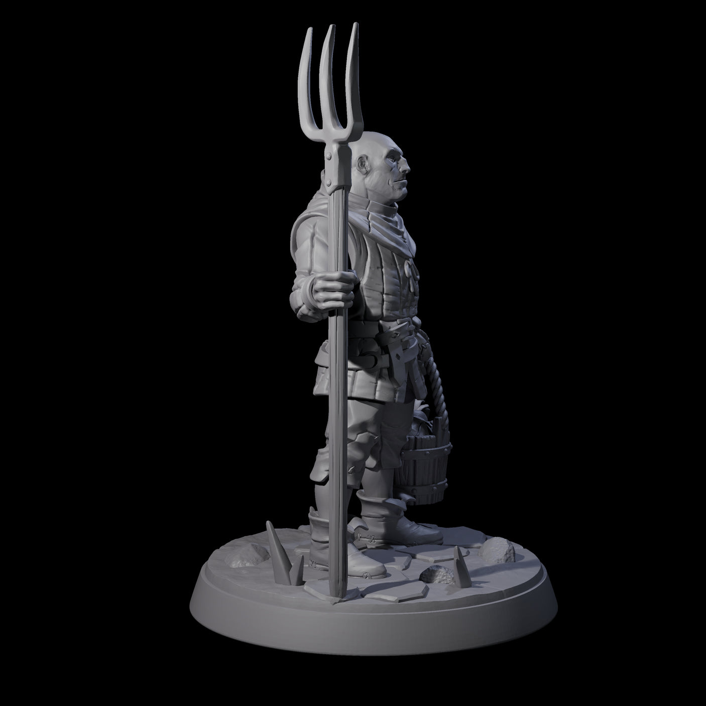 Hard Working Villager B Miniature for Dungeons and Dragons, Pathfinder or other TTRPGs