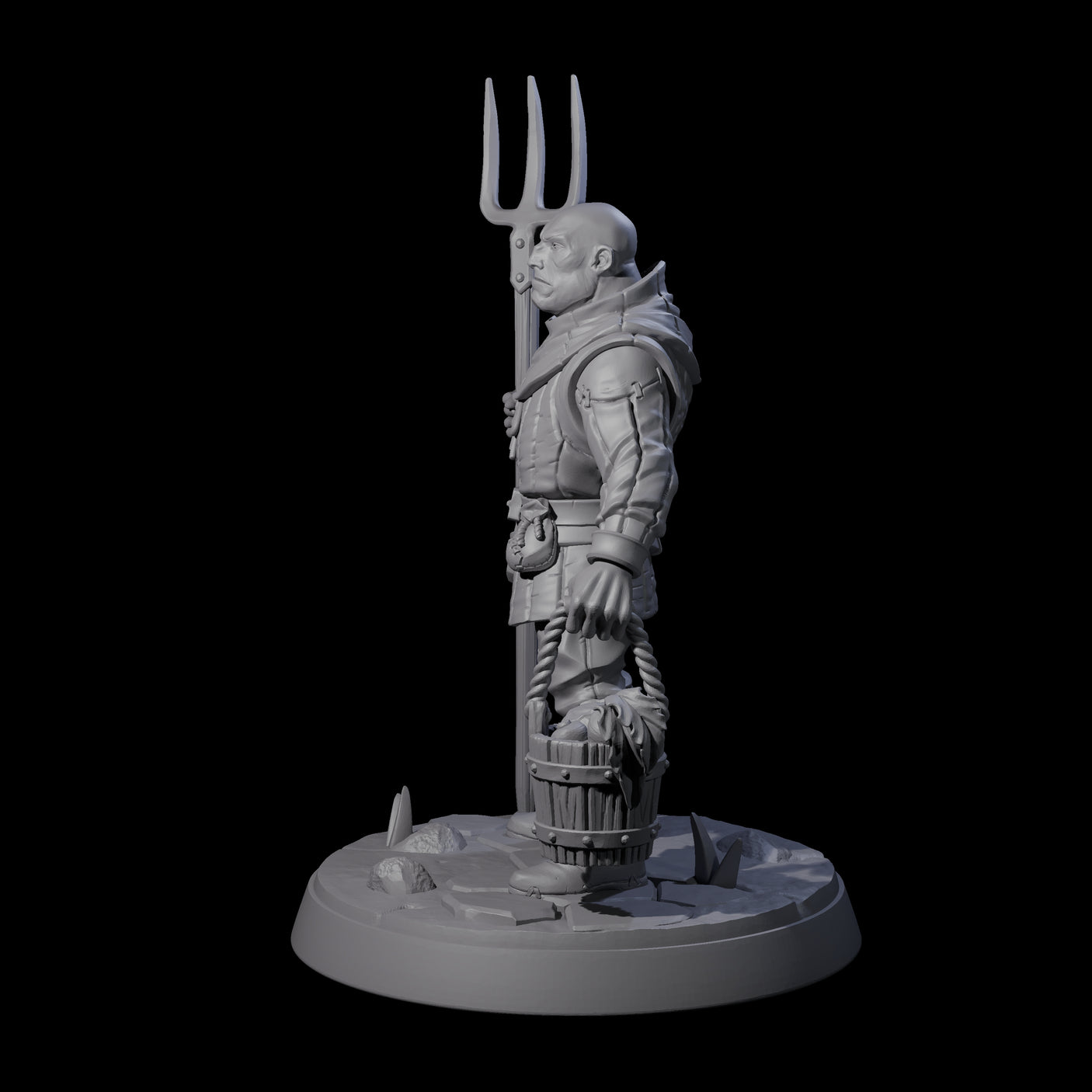 Hard Working Villager B Miniature for Dungeons and Dragons, Pathfinder or other TTRPGs