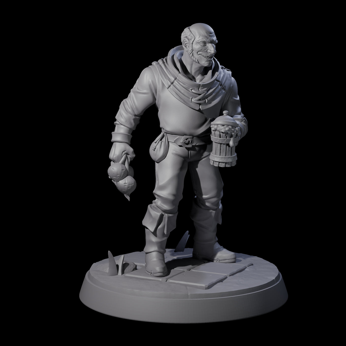 Hard Working Villager C Miniature for Dungeons and Dragons, Pathfinder or other TTRPGs