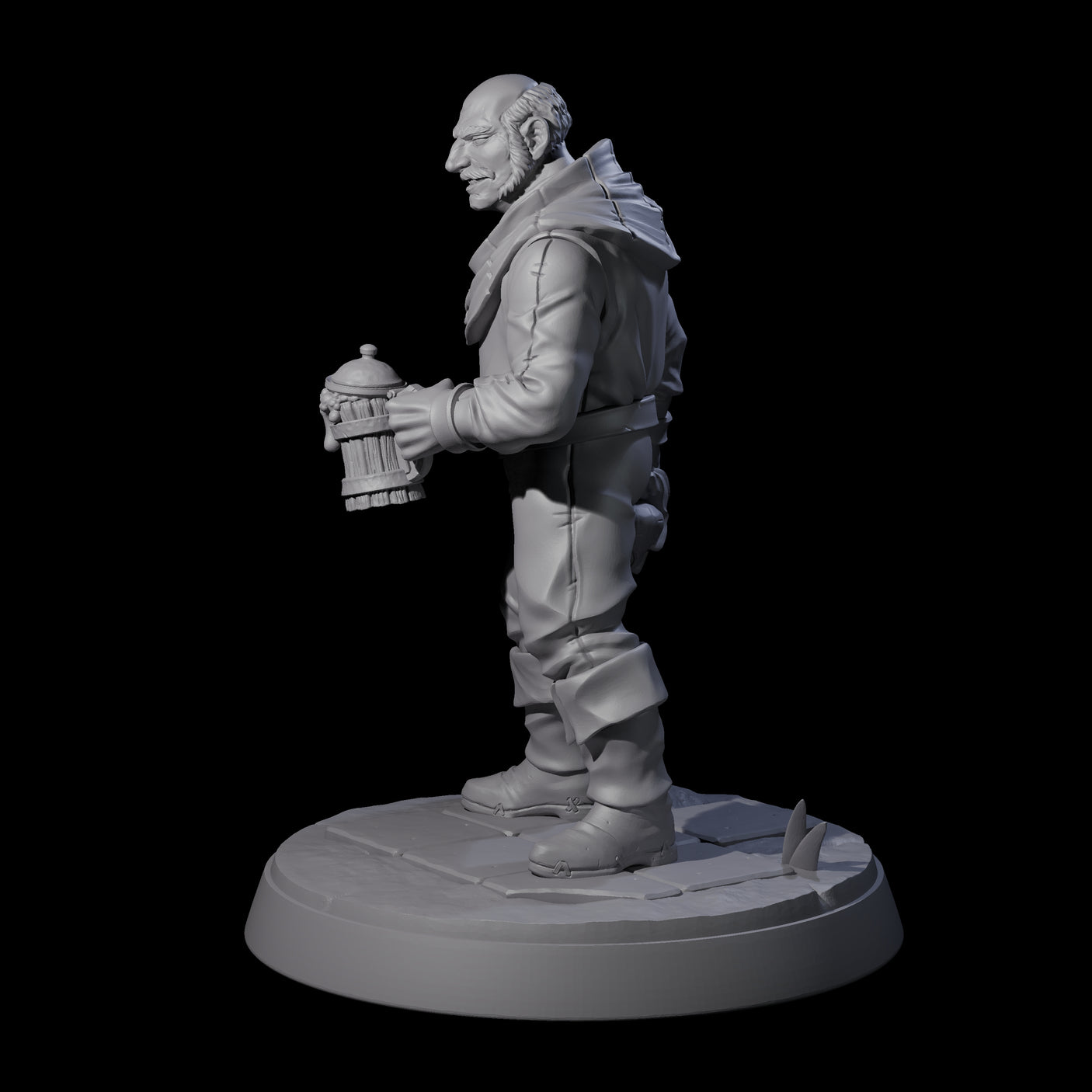 Hard Working Villager C Miniature for Dungeons and Dragons, Pathfinder or other TTRPGs