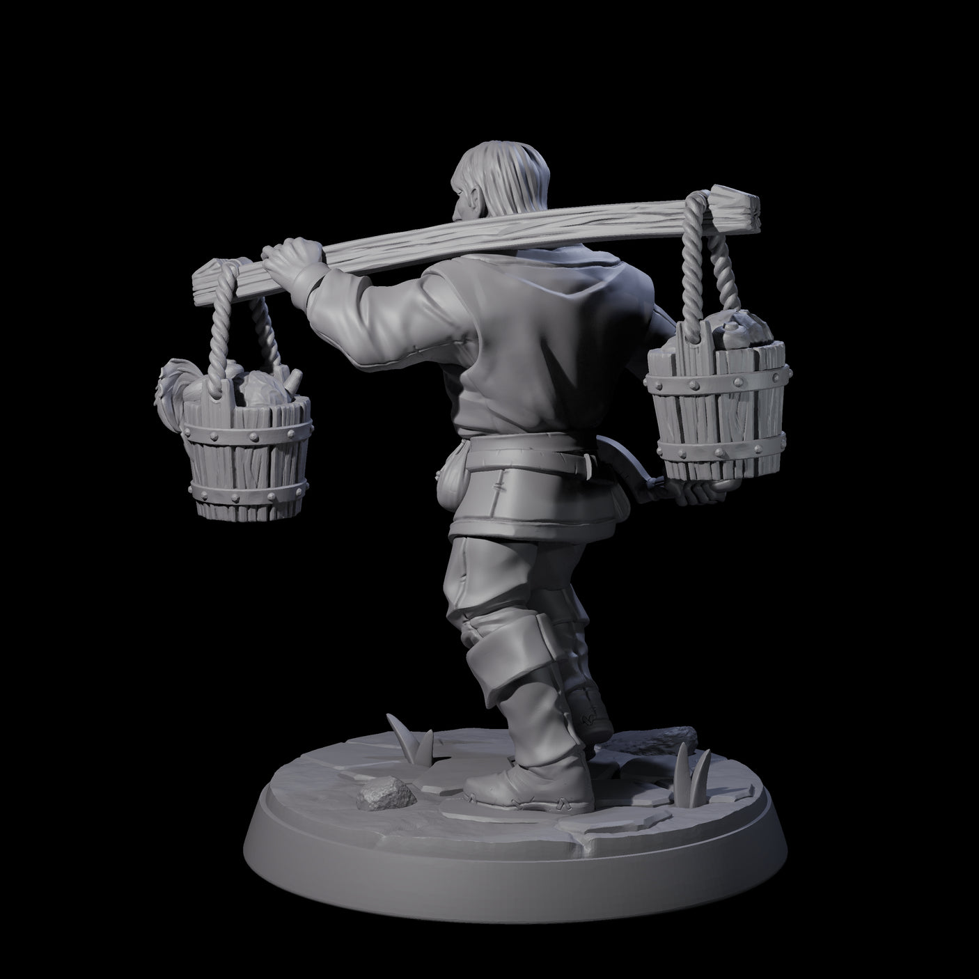 Hard Working Villager D Miniature for Dungeons and Dragons, Pathfinder or other TTRPGs