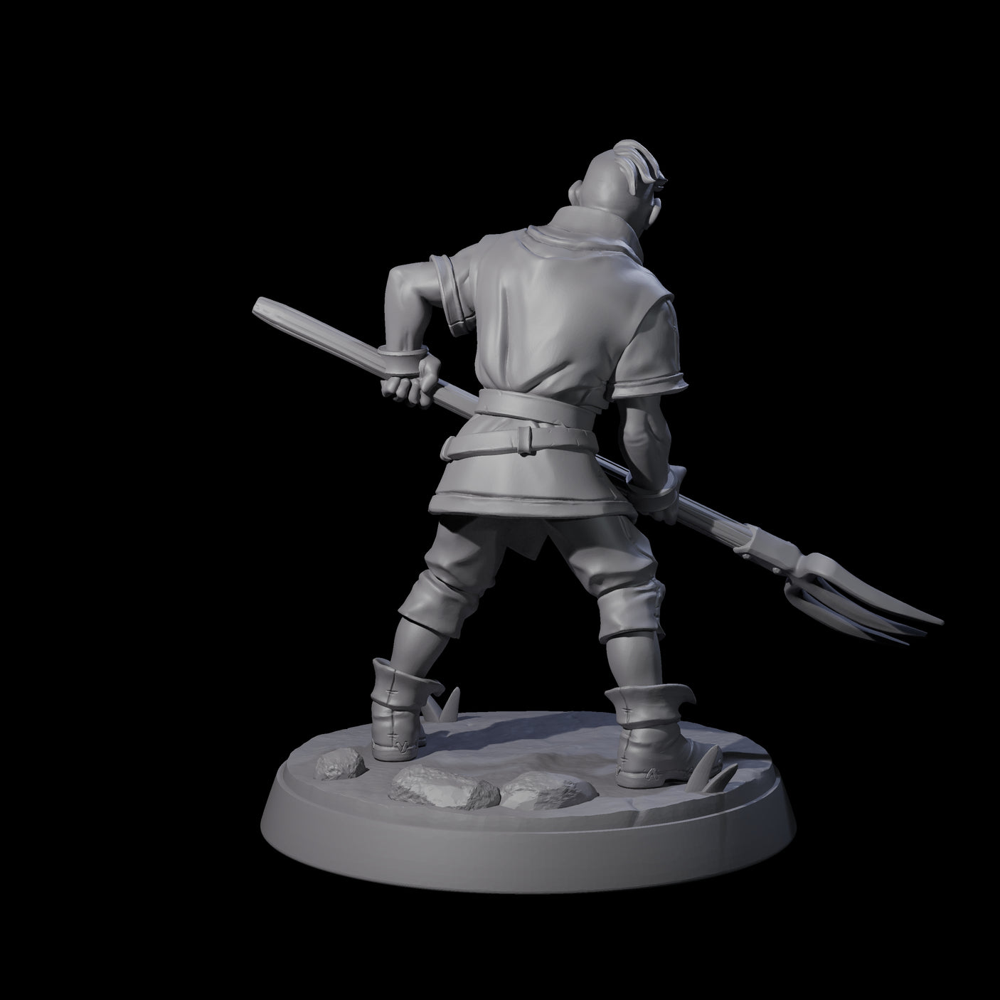 Hard Working Villager E Miniature for Dungeons and Dragons, Pathfinder or other TTRPGs