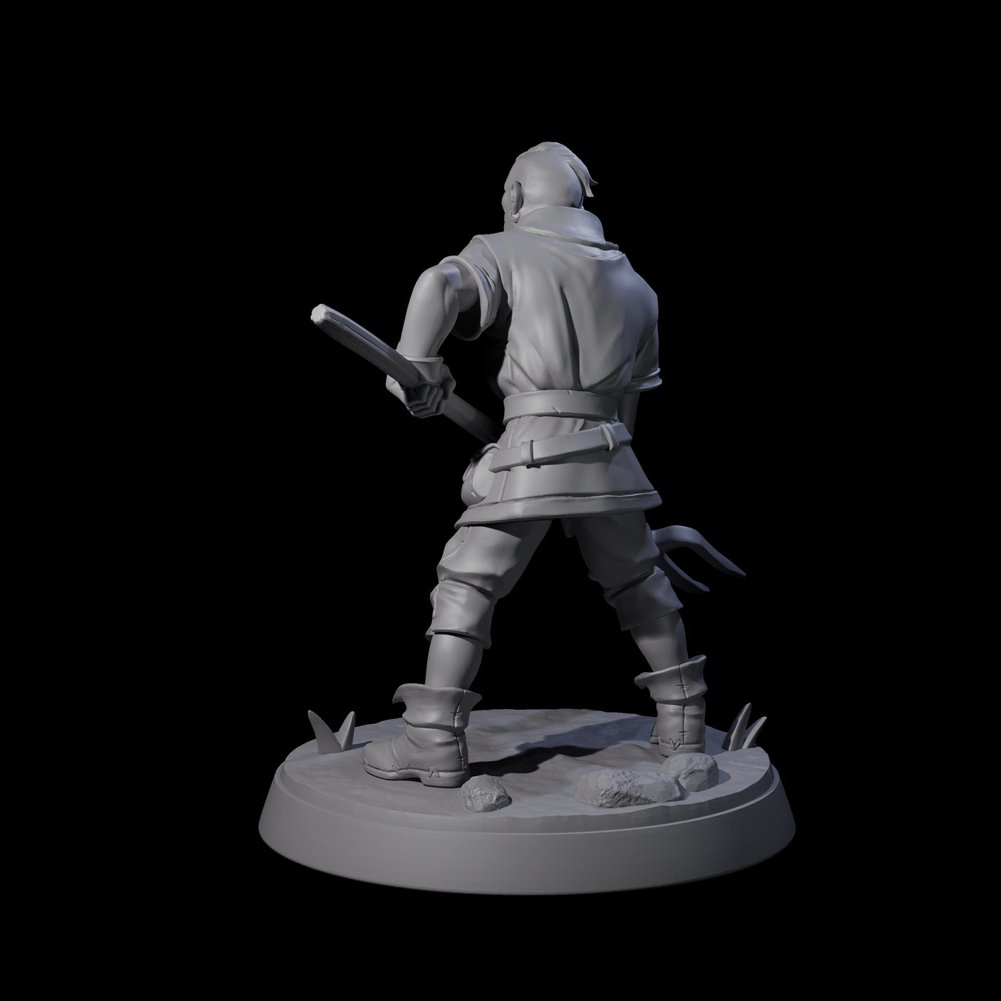 Hard Working Villager E Miniature for Dungeons and Dragons, Pathfinder or other TTRPGs