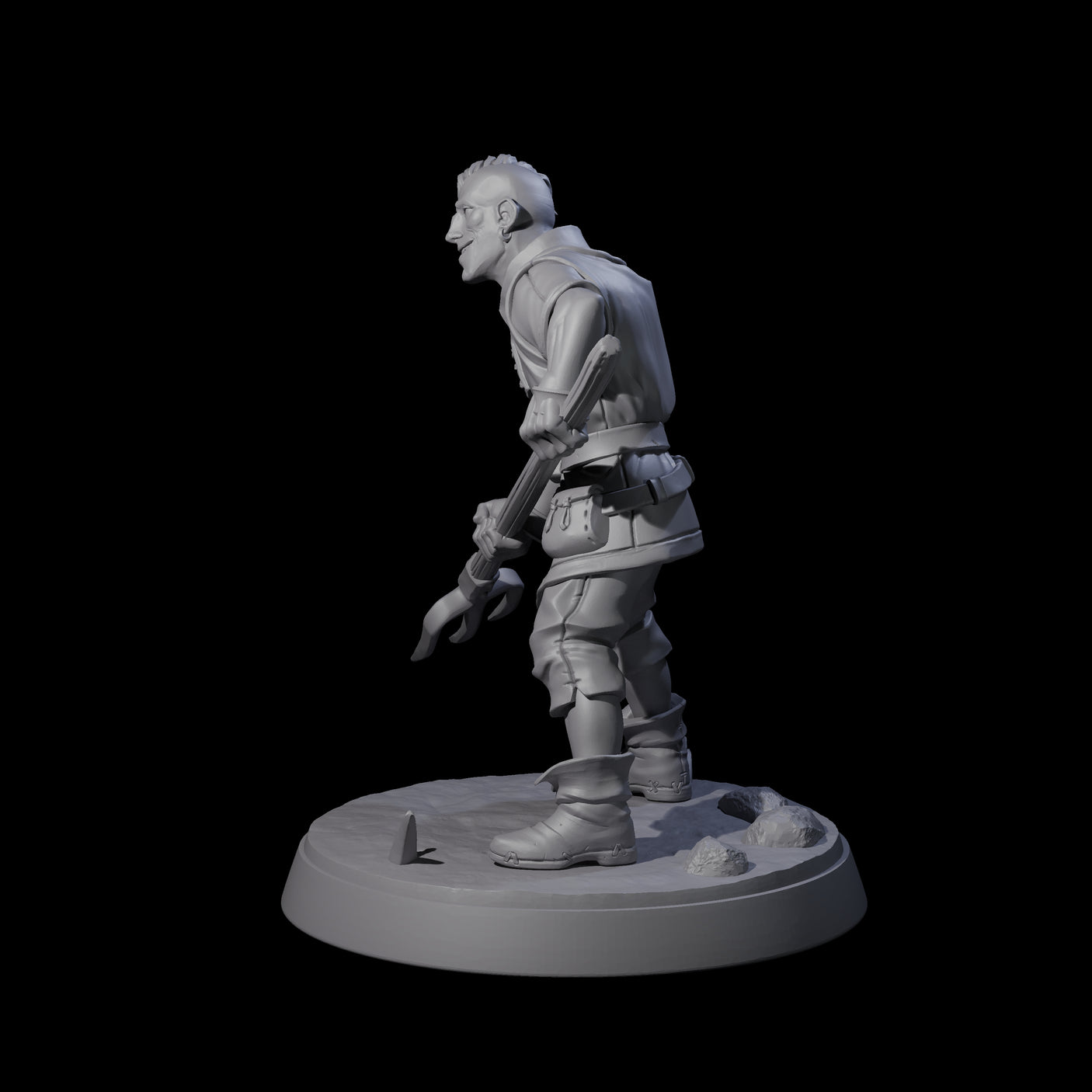 Hard Working Villager E Miniature for Dungeons and Dragons, Pathfinder or other TTRPGs