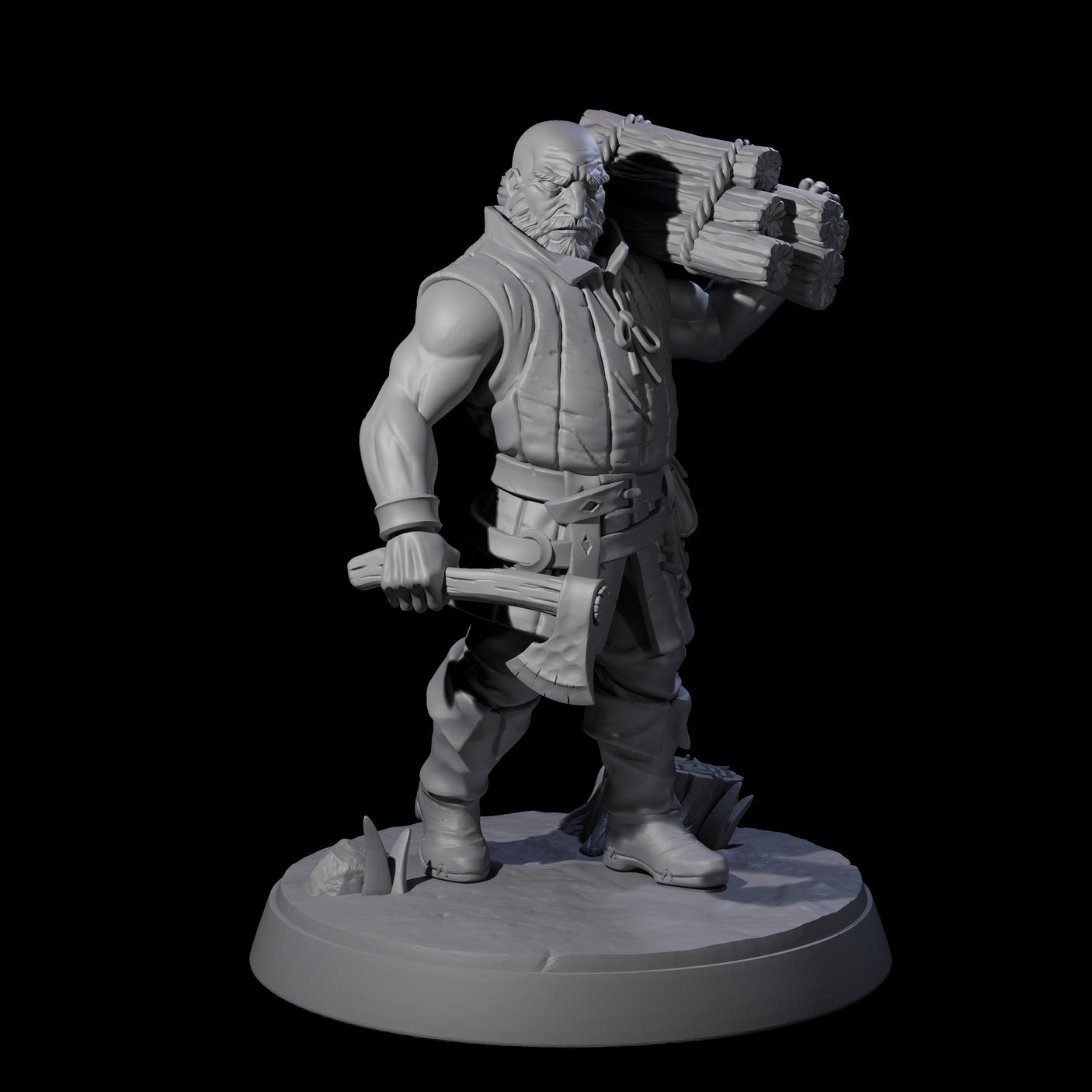 Hard Working Villager F Miniature for Dungeons and Dragons, Pathfinder or other TTRPGs