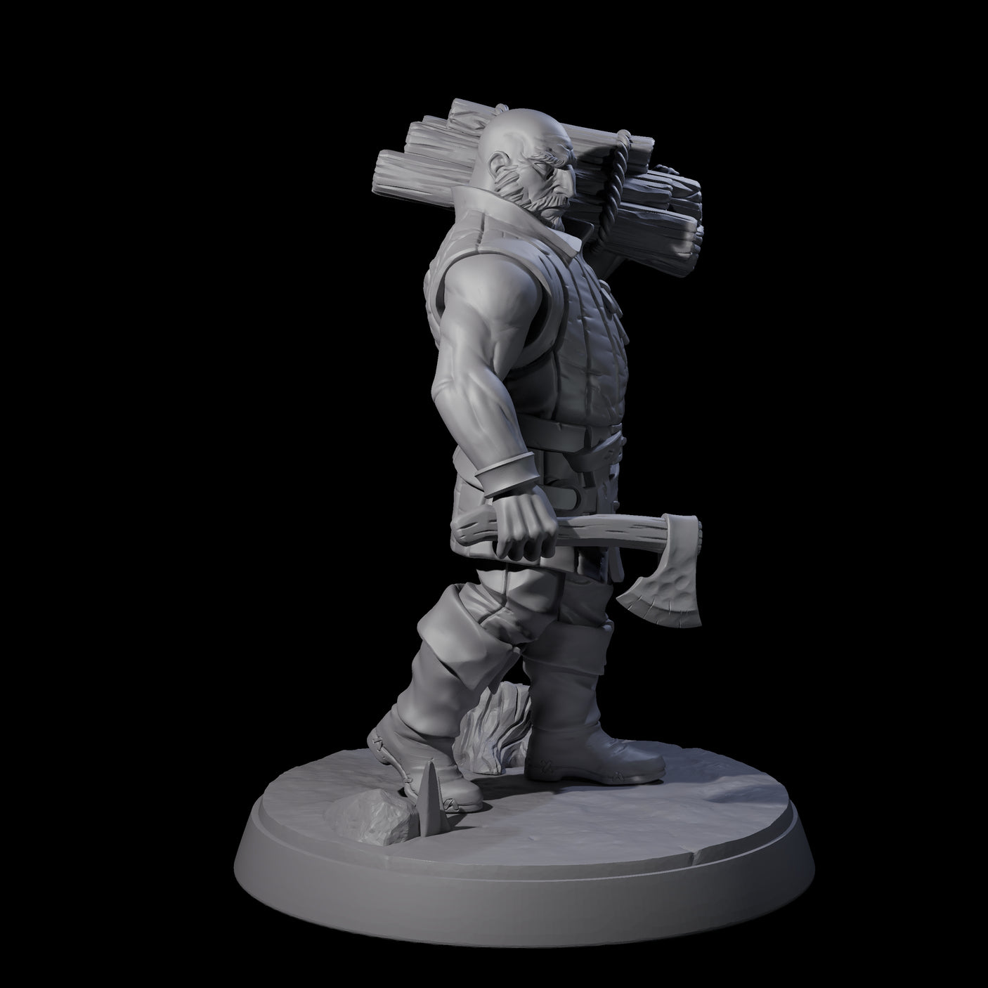 Hard Working Villager F Miniature for Dungeons and Dragons, Pathfinder or other TTRPGs