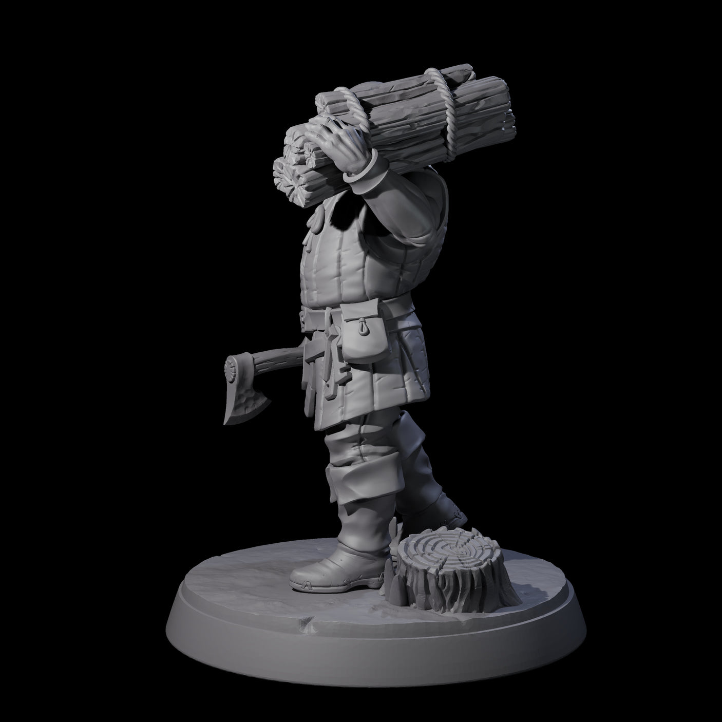 Hard Working Villager F Miniature for Dungeons and Dragons, Pathfinder or other TTRPGs