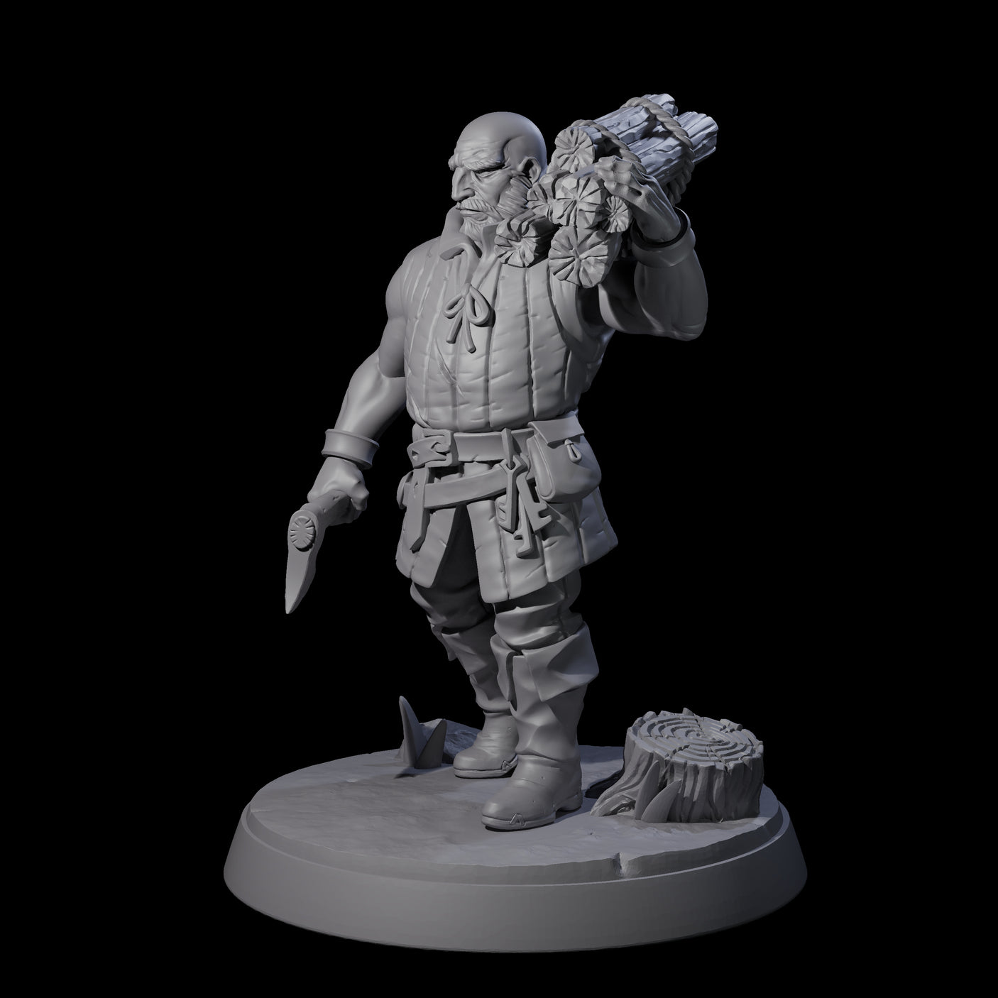 Hard Working Villager F Miniature for Dungeons and Dragons, Pathfinder or other TTRPGs