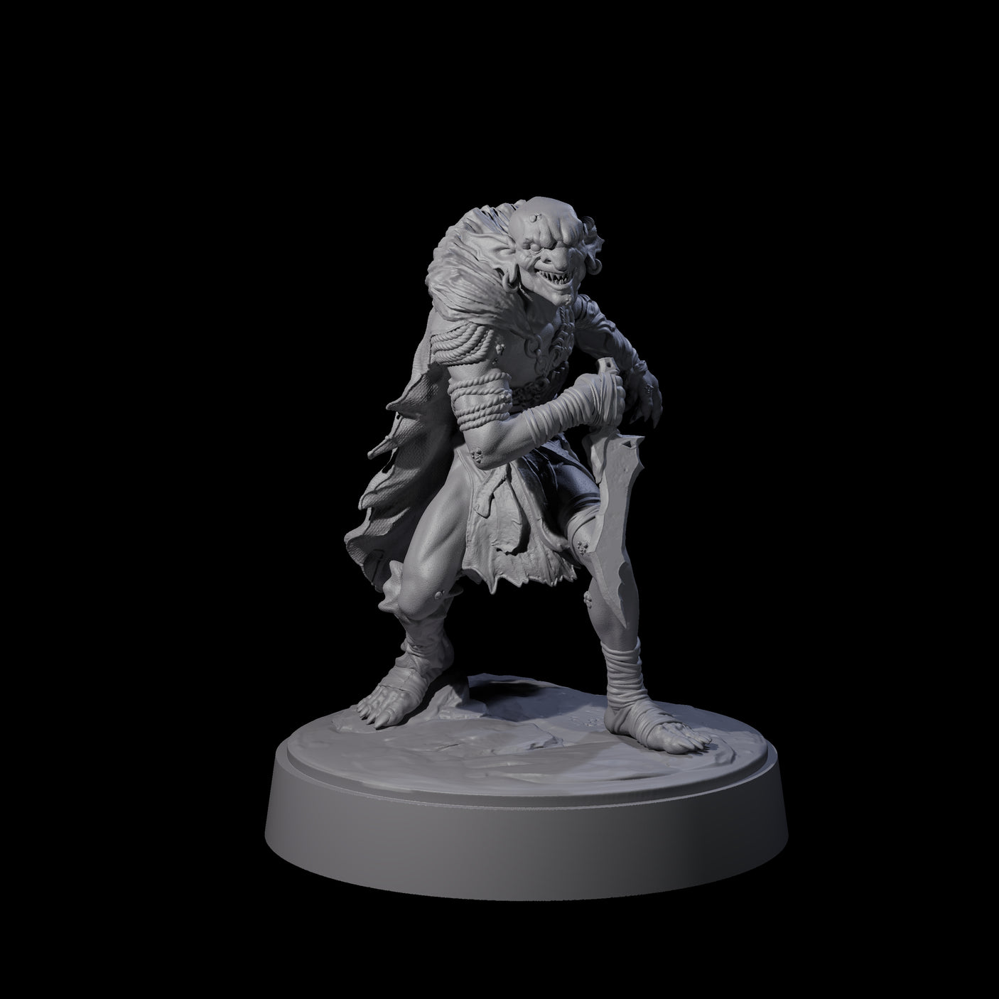 Hardy Goblin Scavenger A Miniature for Dungeons and Dragons, Pathfinder or other TTRPGs