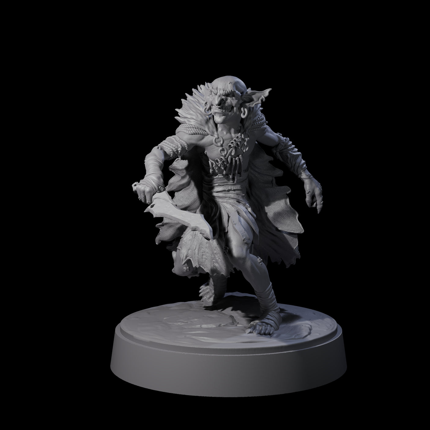Hardy Goblin Scavenger C Miniature for Dungeons and Dragons, Pathfinder or other TTRPGs