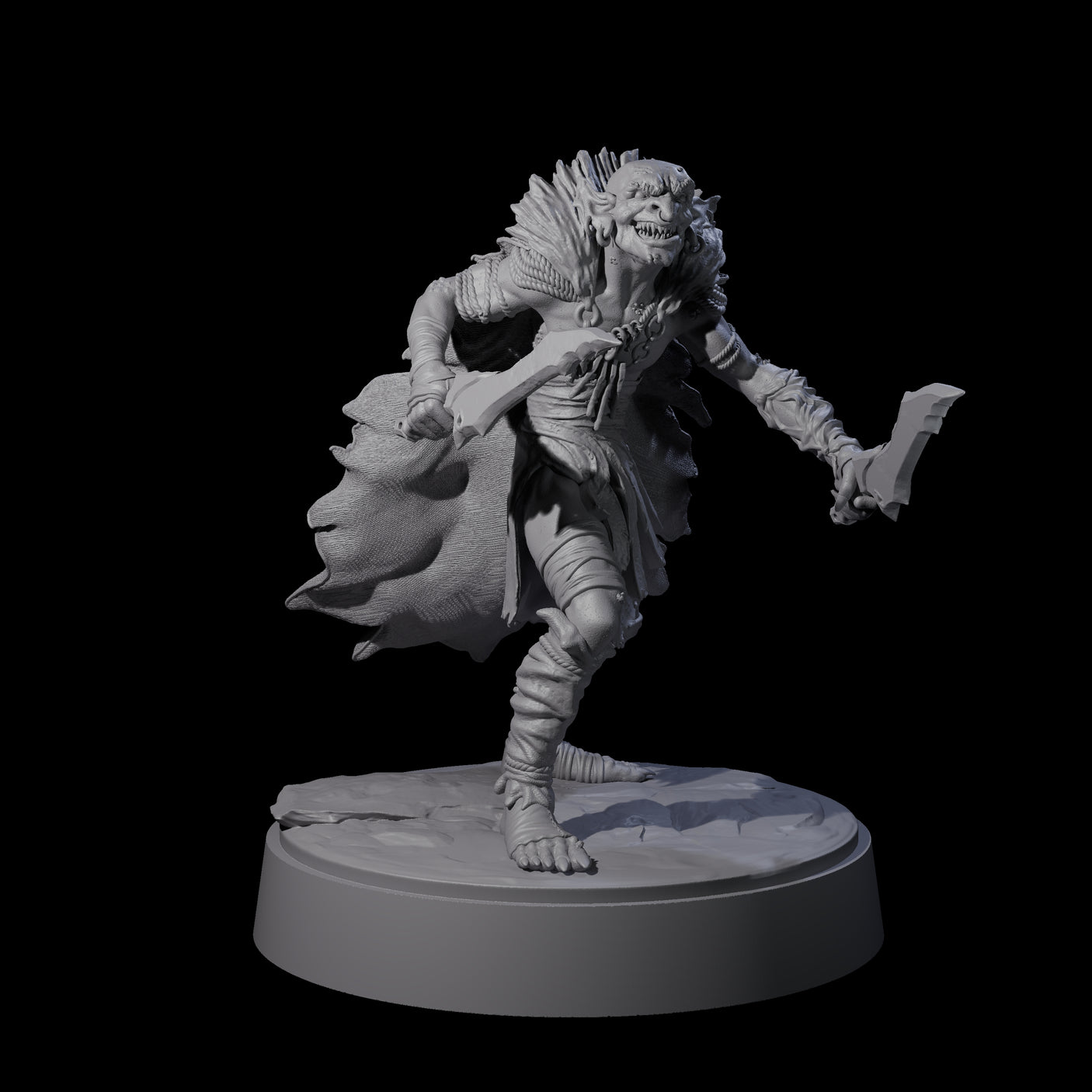 Hardy Goblin Scavenger D Miniature for Dungeons and Dragons, Pathfinder or other TTRPGs