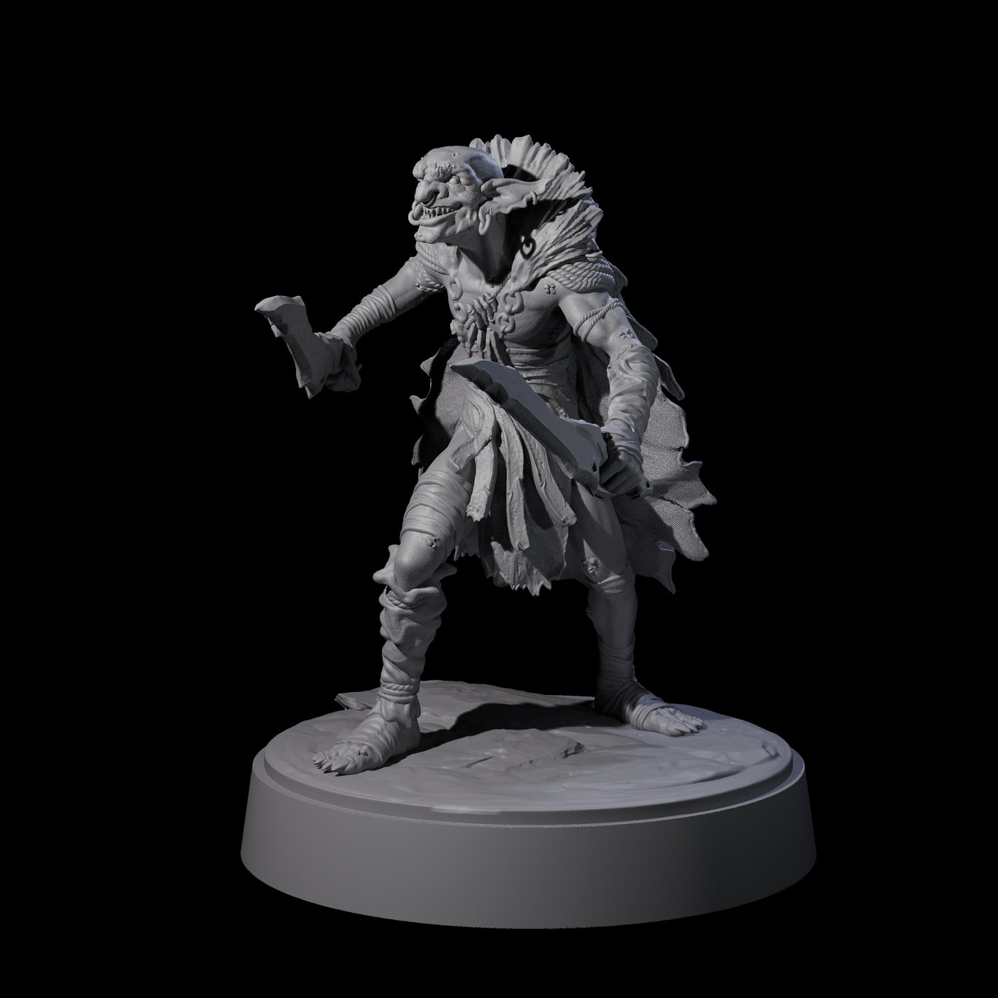 Hardy Goblin Scavenger D Miniature for Dungeons and Dragons, Pathfinder or other TTRPGs