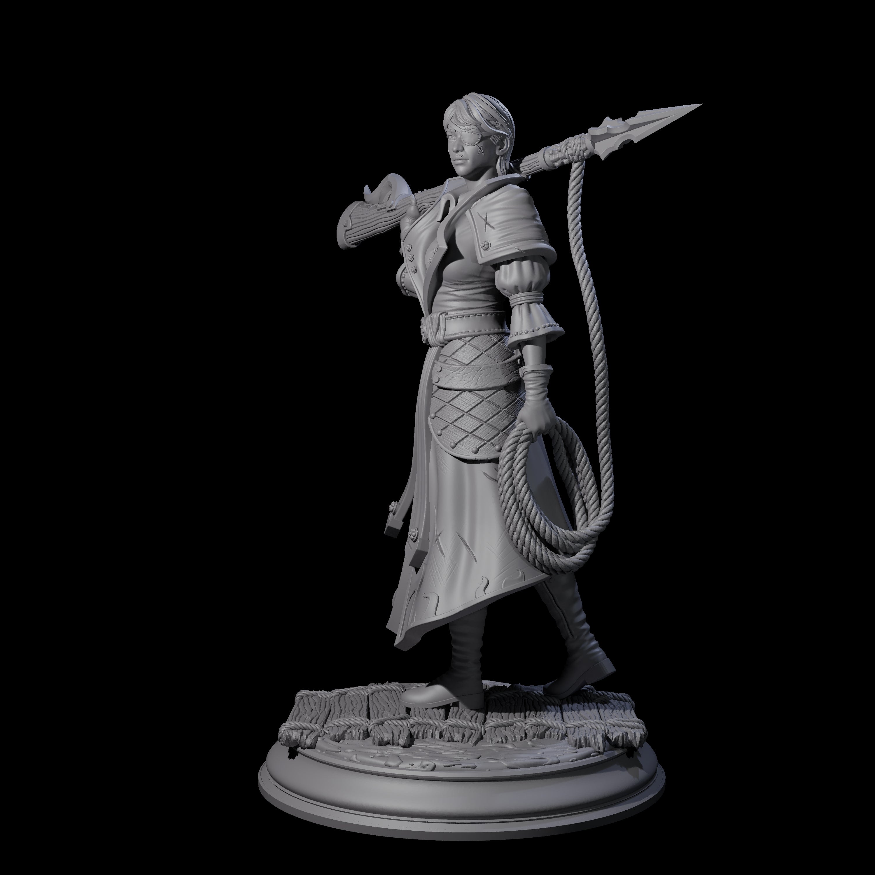 Harpoon Sharpshooter Miniature for Dungeons and Dragons, Pathfinder or other TTRPGs
