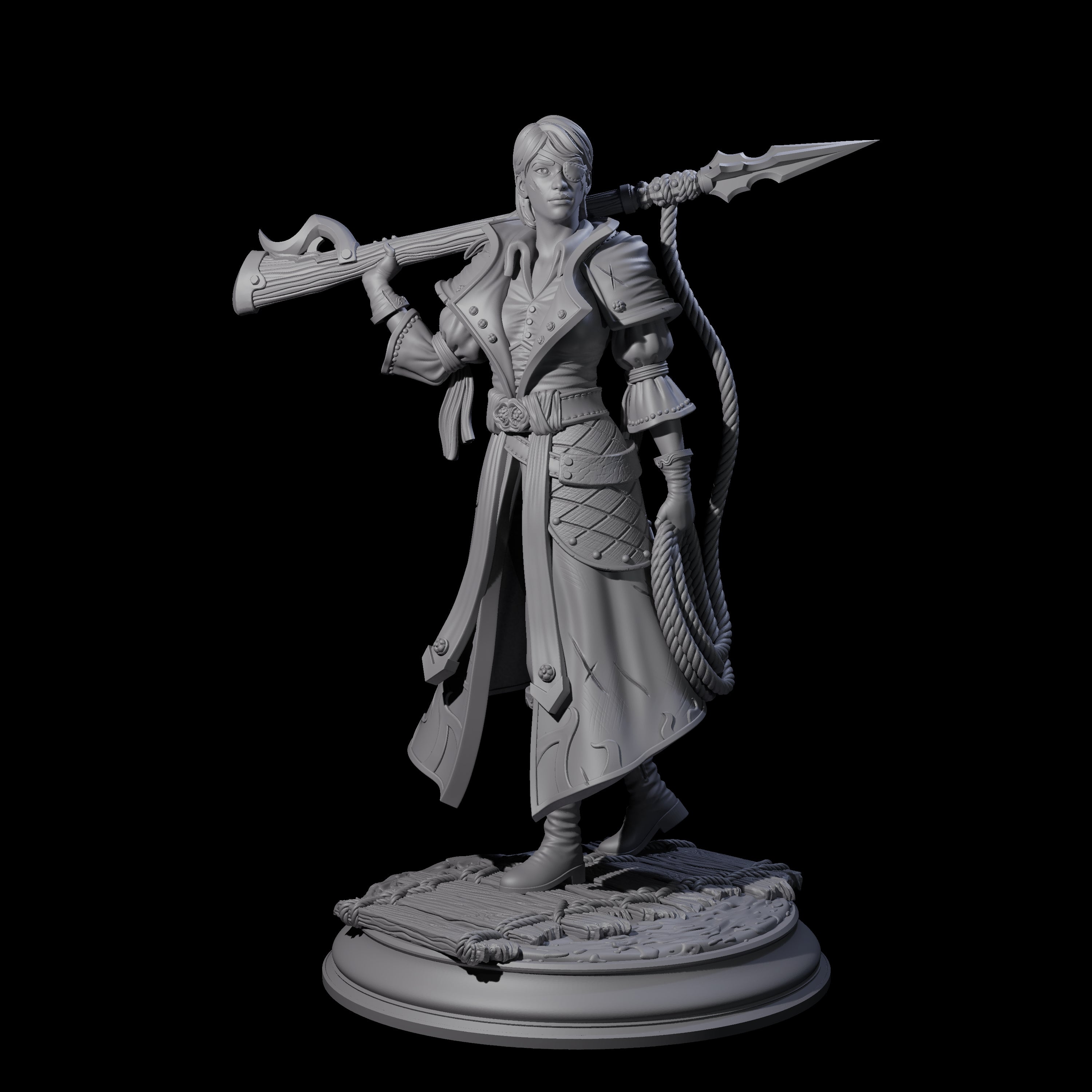 Harpoon Sharpshooter Miniature for Dungeons and Dragons, Pathfinder or other TTRPGs