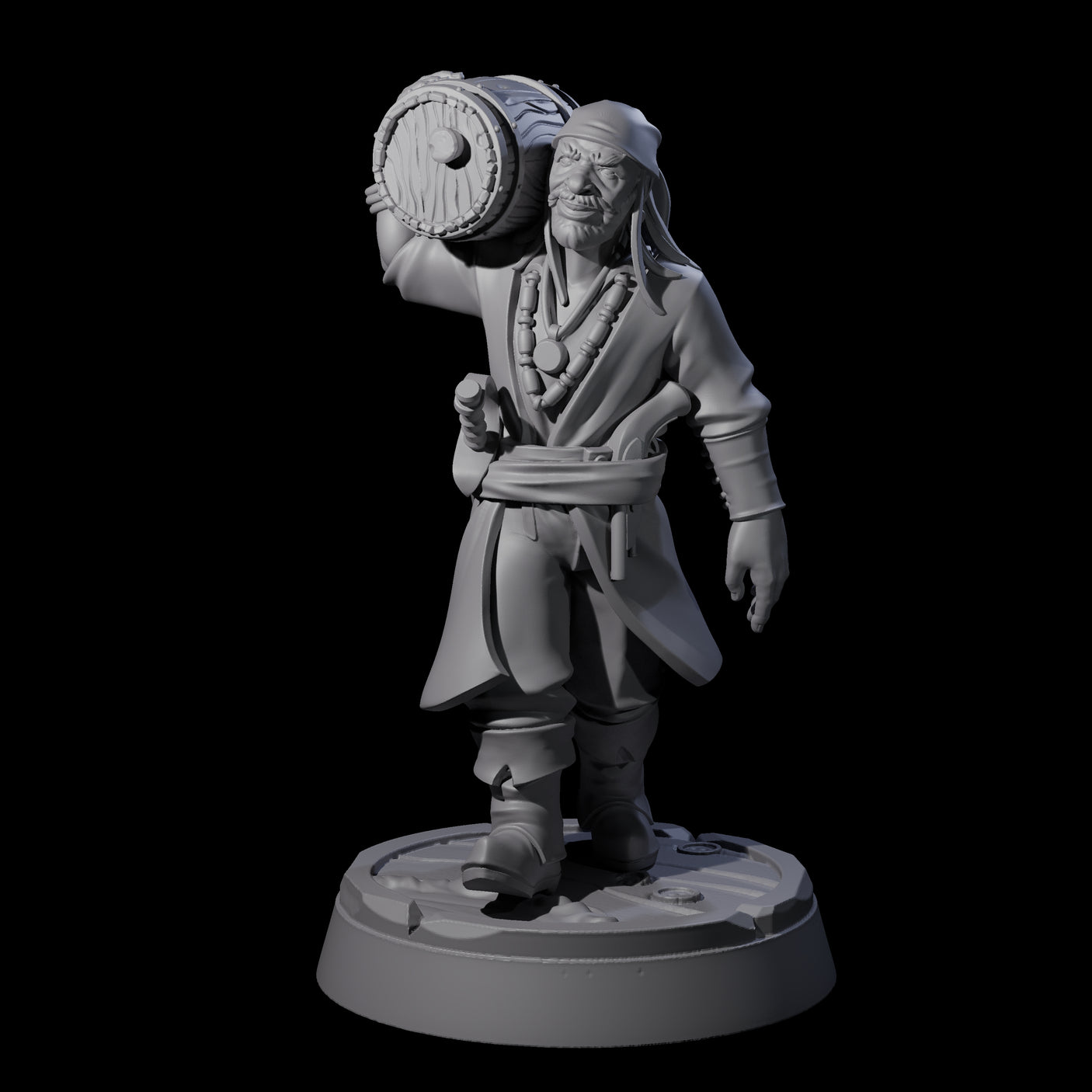 Hauling Human Sailor Miniature for Dungeons and Dragons, Pathfinder or other TTRPGs