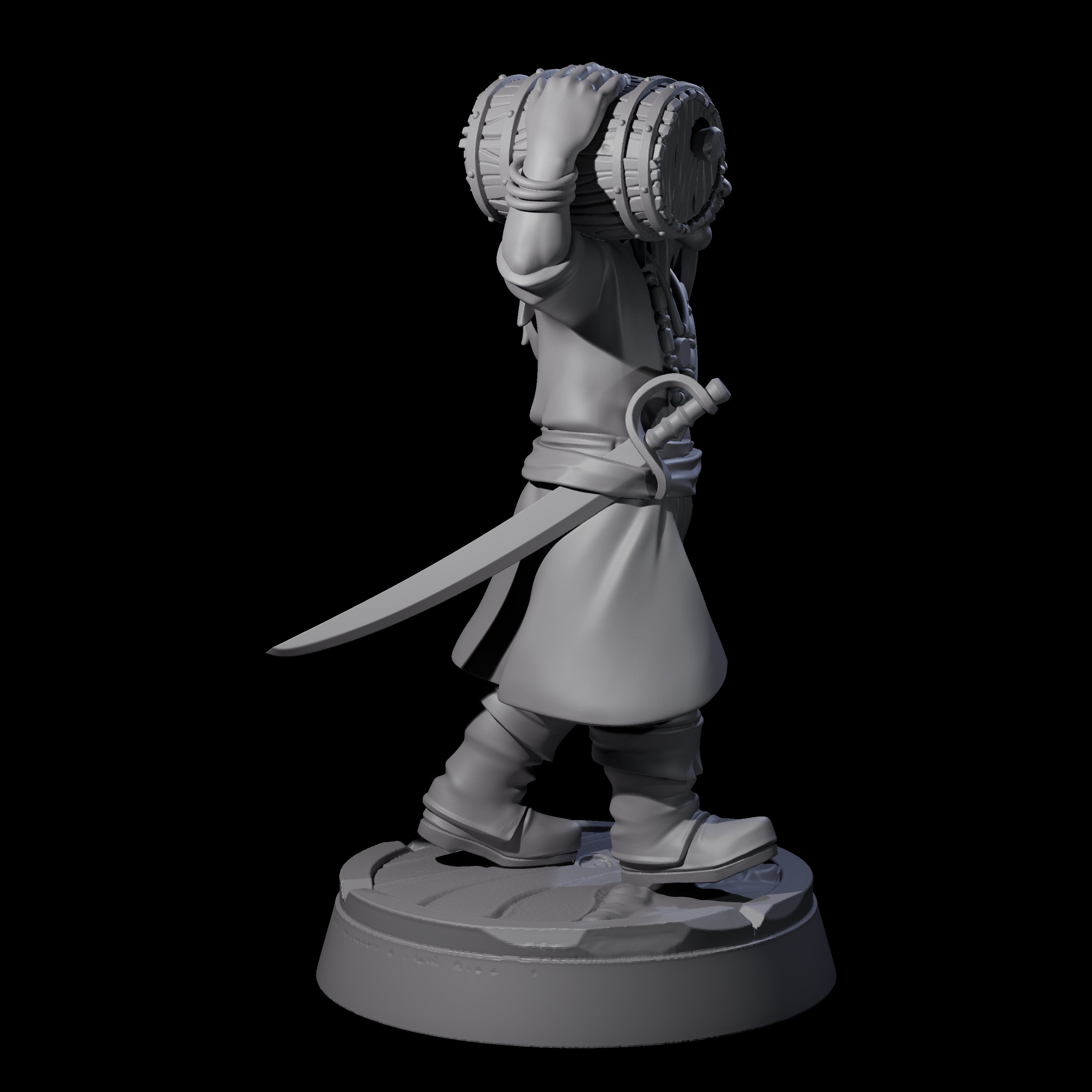 Hauling Human Sailor Miniature for Dungeons and Dragons, Pathfinder or other TTRPGs