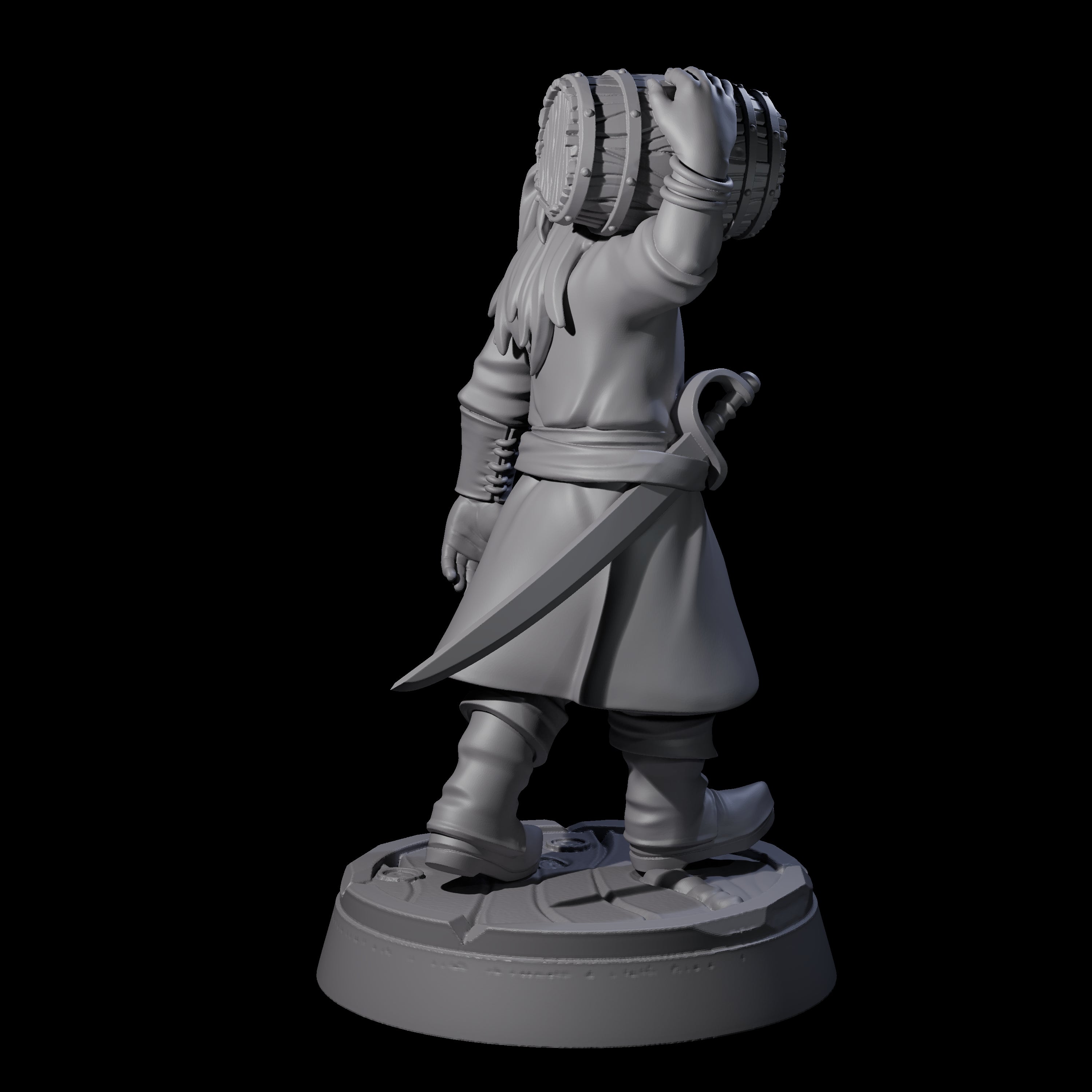 Hauling Human Sailor Miniature for Dungeons and Dragons, Pathfinder or other TTRPGs