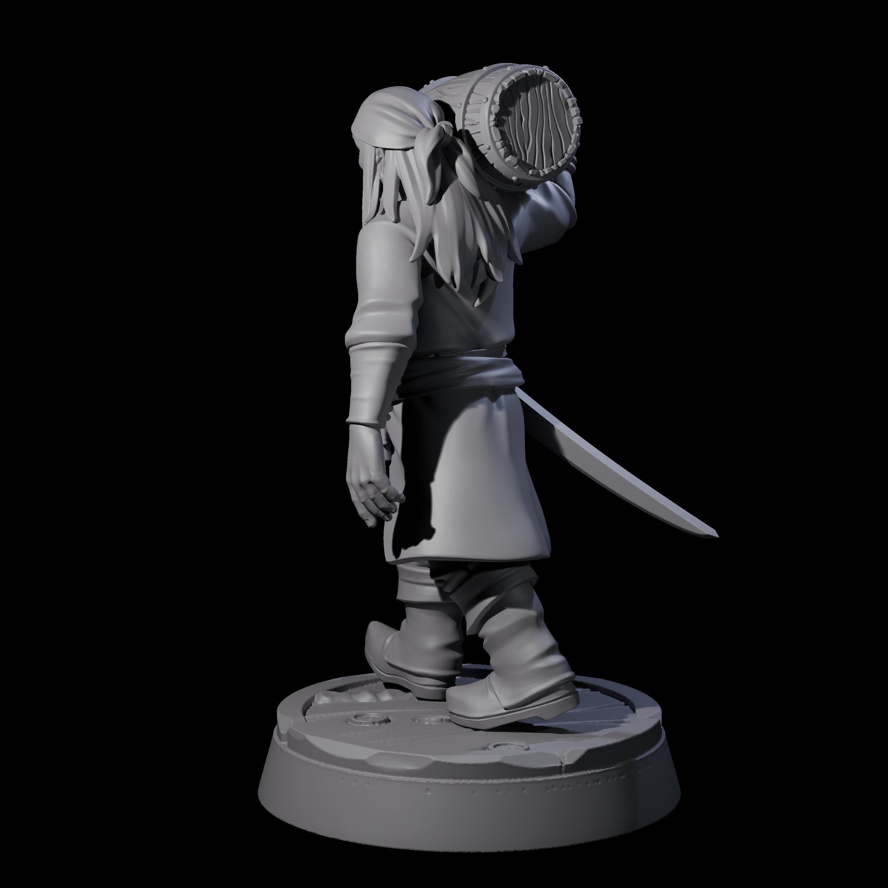 Hauling Human Sailor Miniature for Dungeons and Dragons, Pathfinder or other TTRPGs