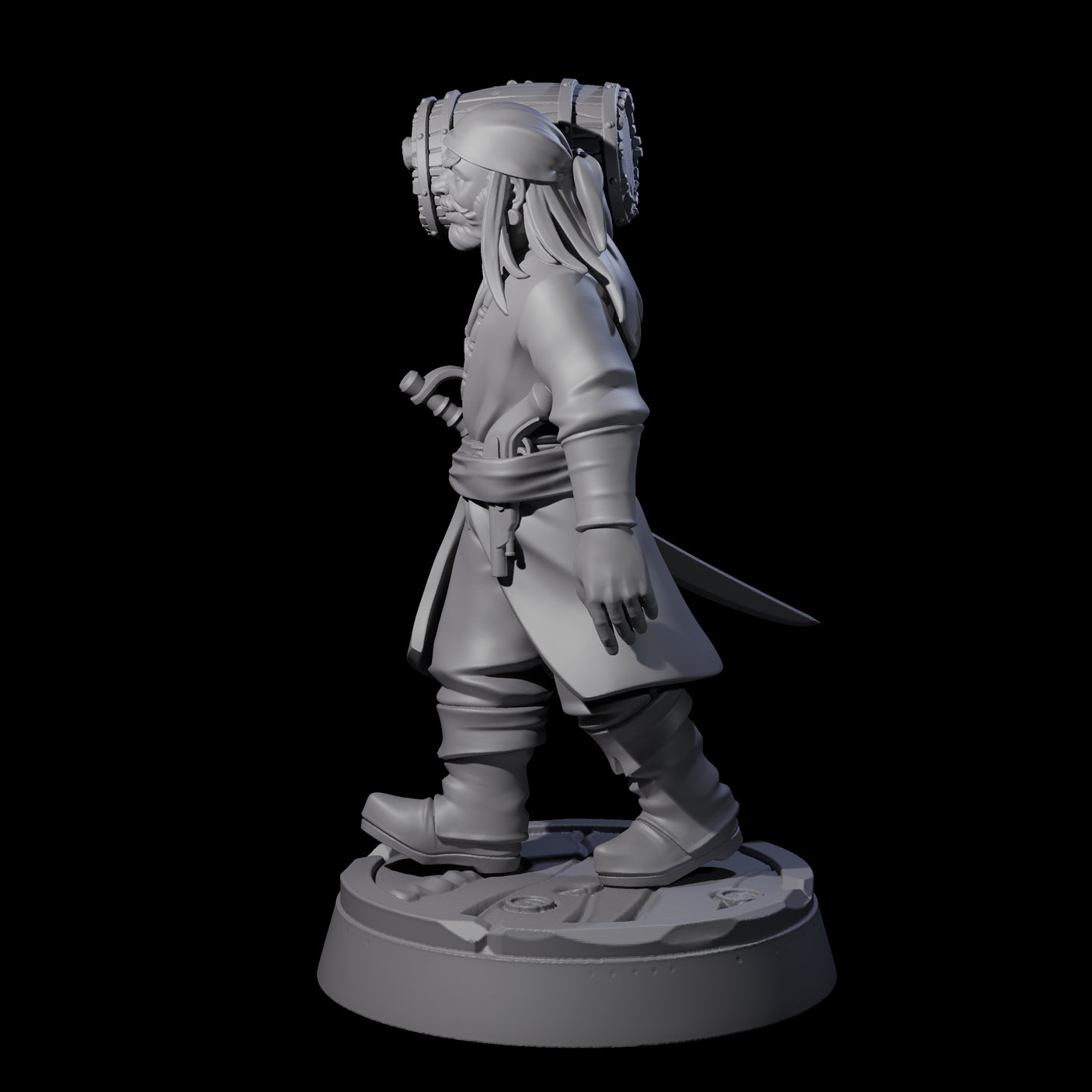 Hauling Human Sailor Miniature for Dungeons and Dragons, Pathfinder or other TTRPGs
