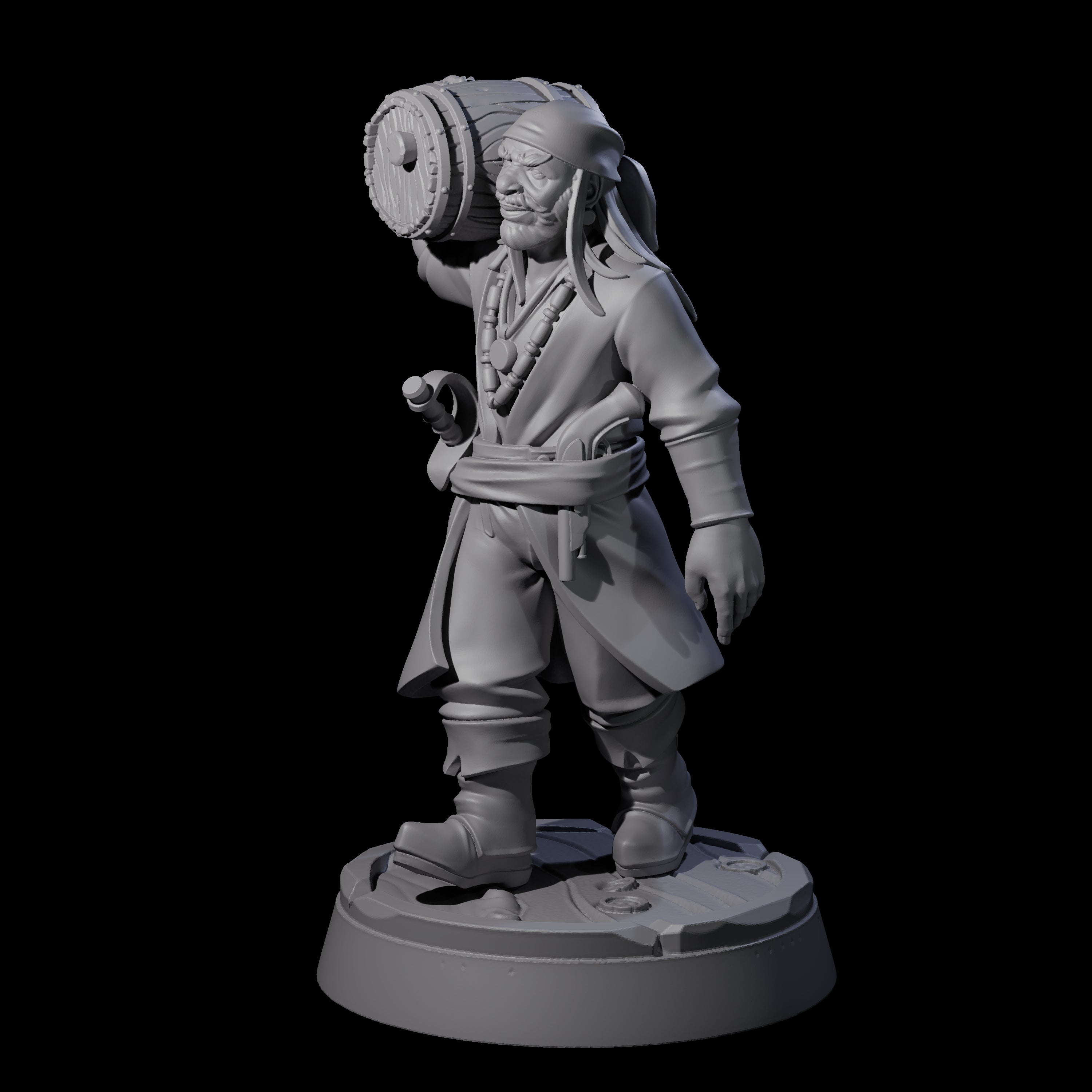 Hauling Human Sailor Miniature for Dungeons and Dragons, Pathfinder or other TTRPGs