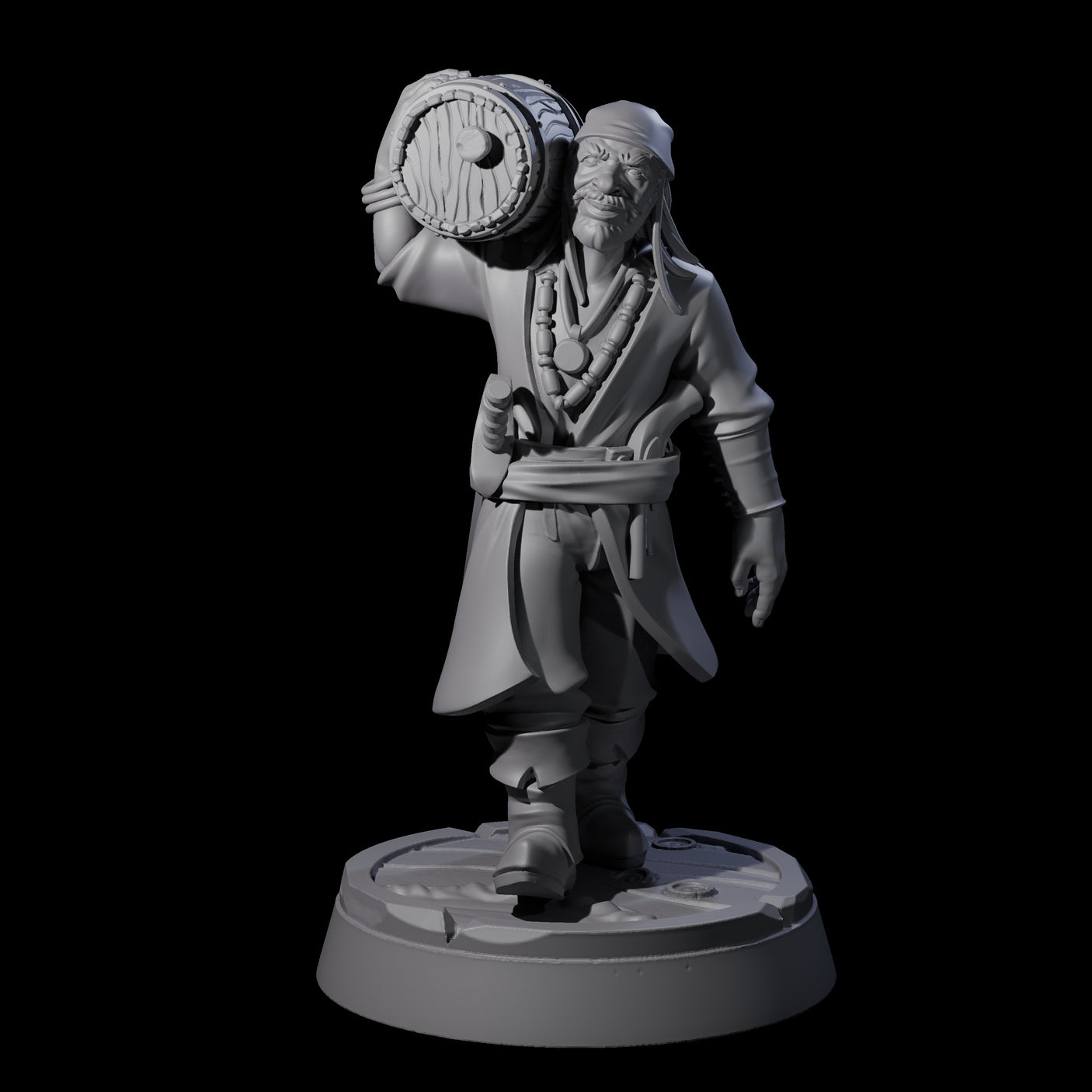 Hauling Human Sailor Miniature for Dungeons and Dragons, Pathfinder or other TTRPGs