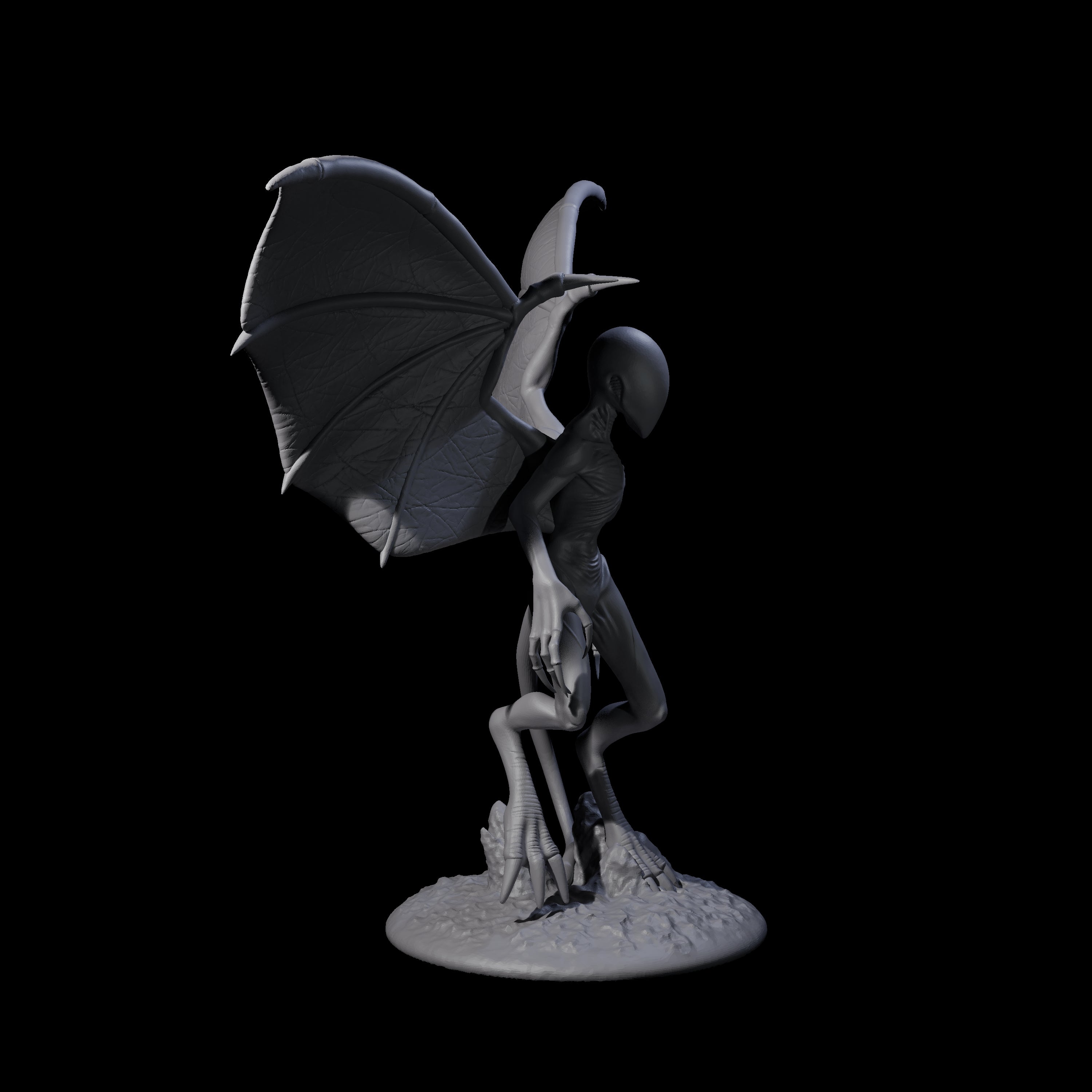 Haunting Nightgaunt A Miniature for Dungeons and Dragons, Pathfinder or other TTRPGs