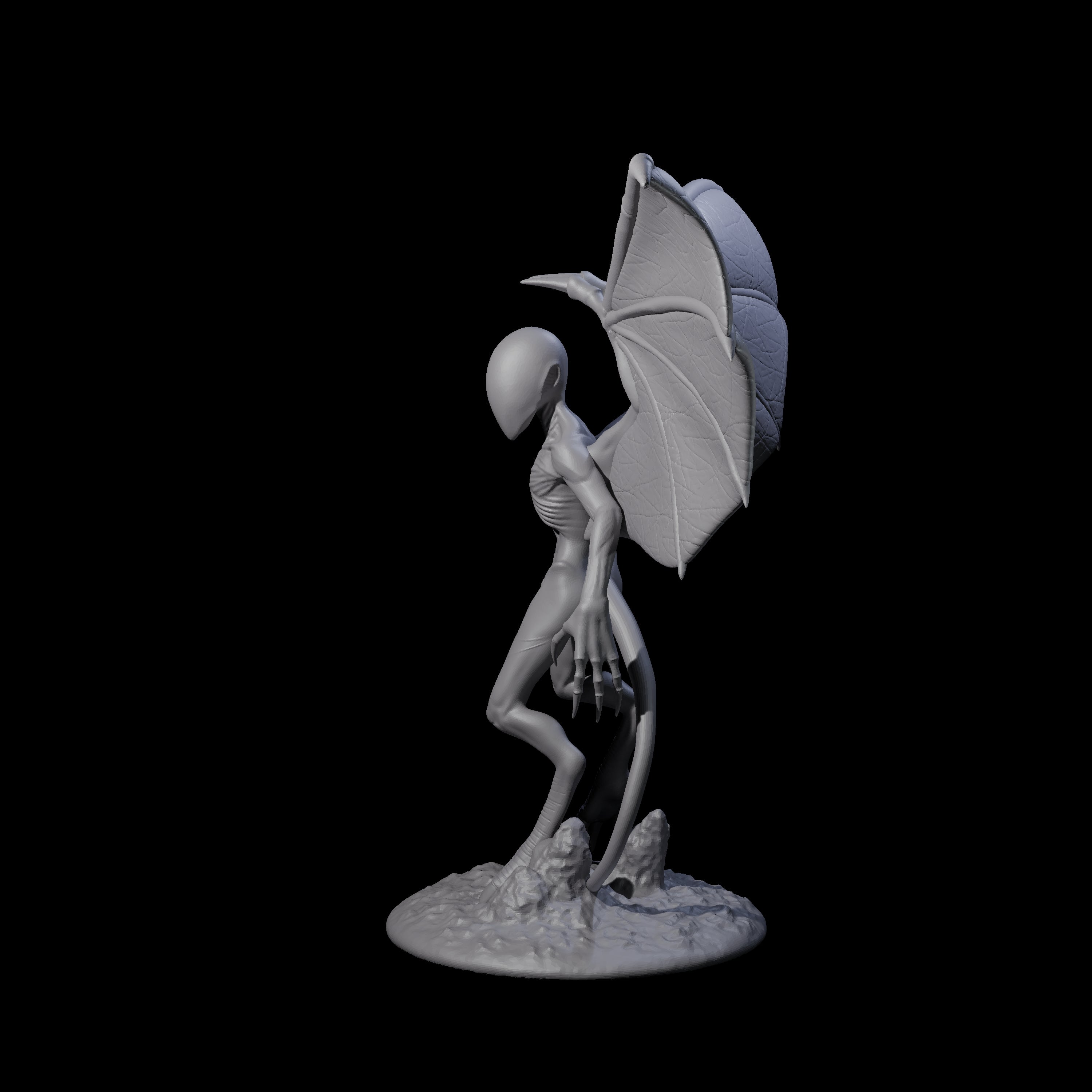 Haunting Nightgaunt A Miniature for Dungeons and Dragons, Pathfinder or other TTRPGs