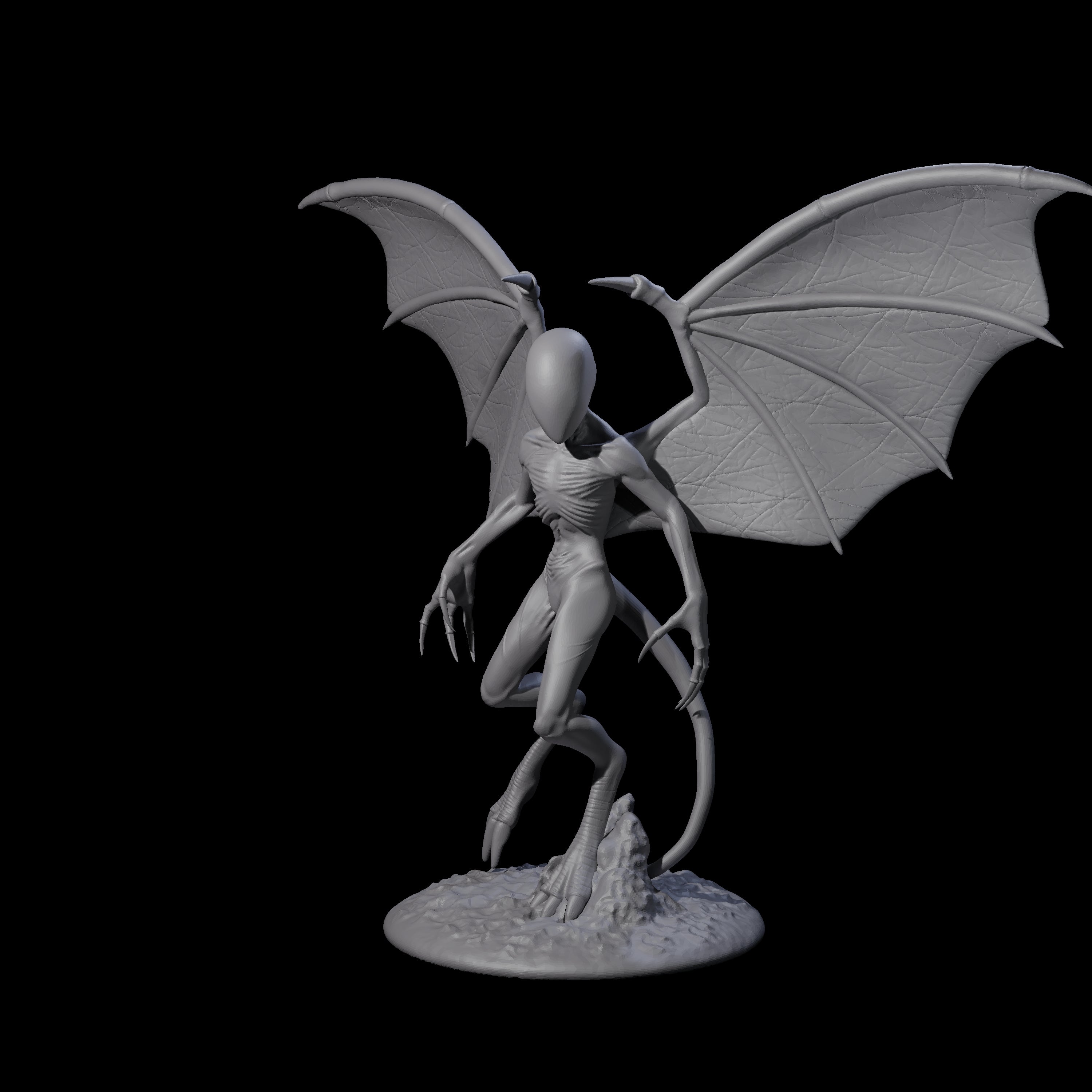 Haunting Nightgaunt A Miniature for Dungeons and Dragons, Pathfinder or other TTRPGs