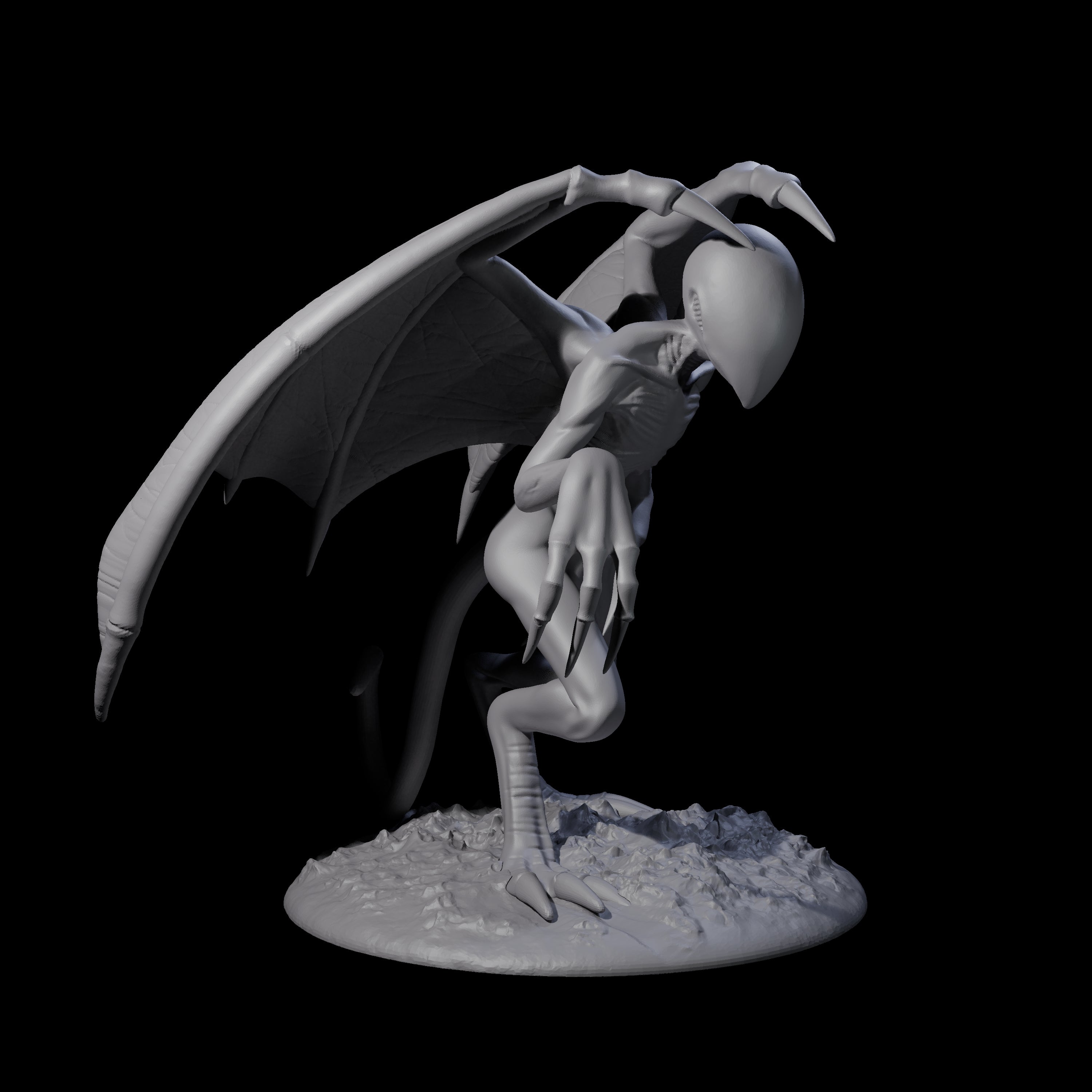 Haunting Nightgaunt B Miniature for Dungeons and Dragons, Pathfinder or other TTRPGs