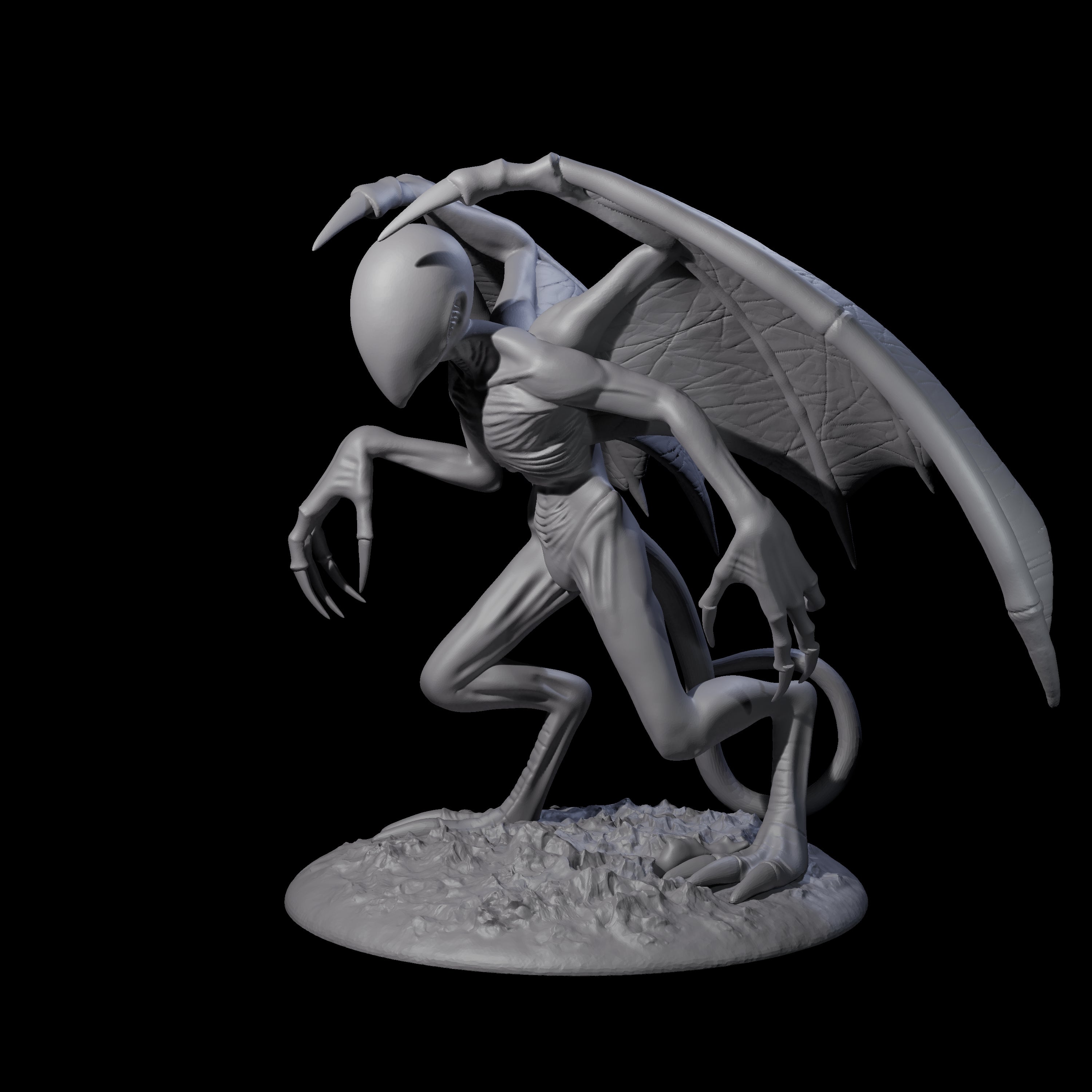 Haunting Nightgaunt B Miniature for Dungeons and Dragons, Pathfinder or other TTRPGs