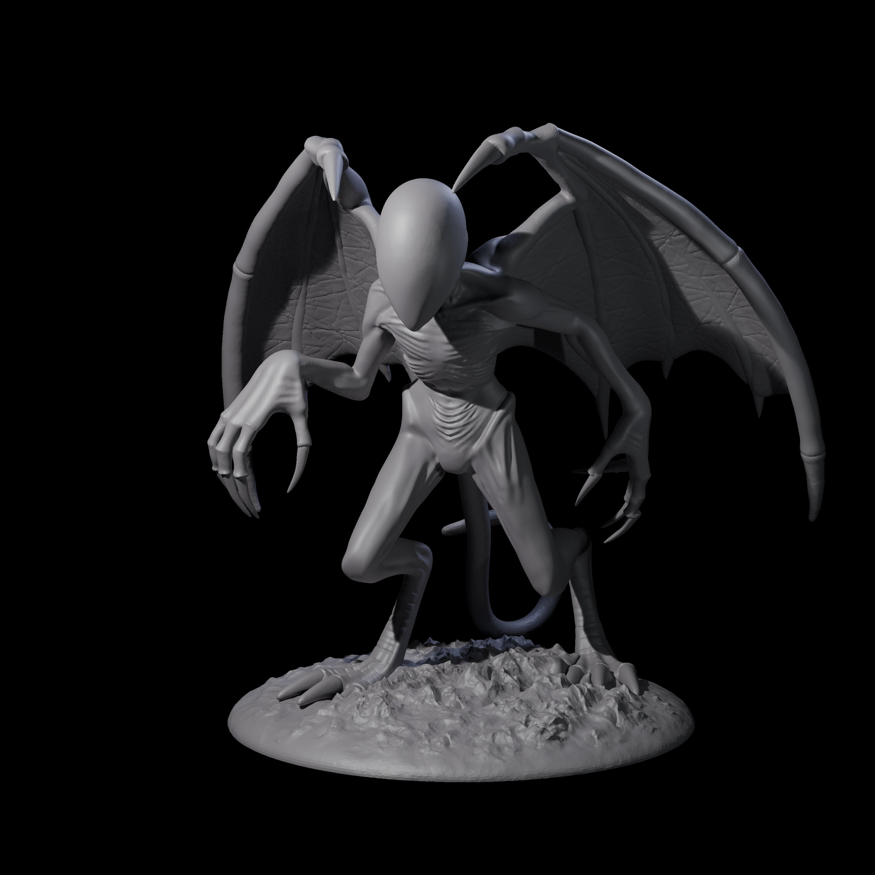 Haunting Nightgaunt B Miniature for Dungeons and Dragons, Pathfinder or other TTRPGs