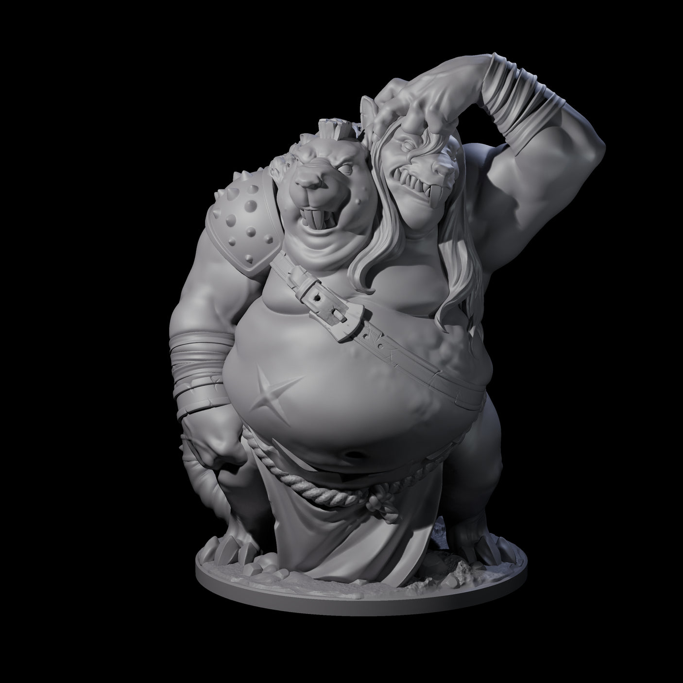 Head Scratching Ratfolk Mutant Miniature for Dungeons and Dragons, Pathfinder or other TTRPGs