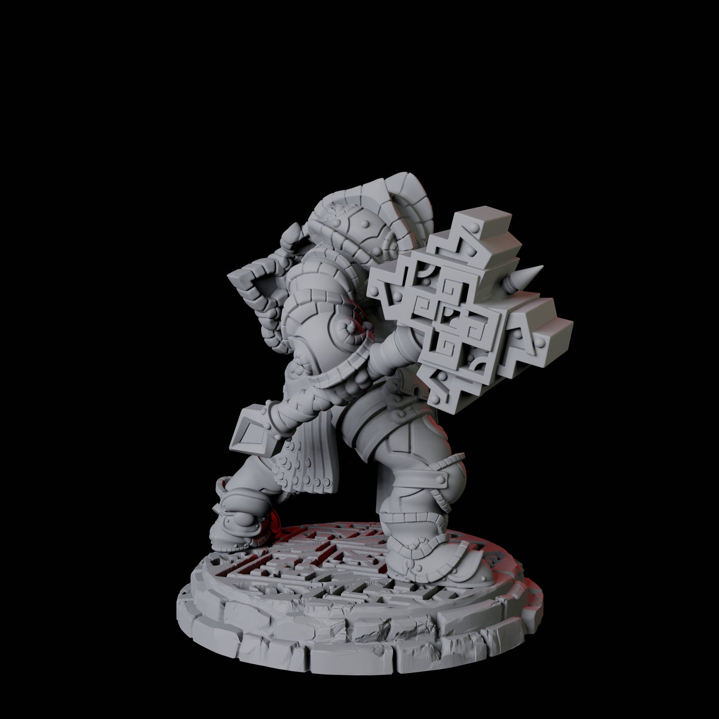 Heavy Armoured Dwarf Warrior B Miniature for Dungeons and Dragons, Pathfinder or other TTRPGs