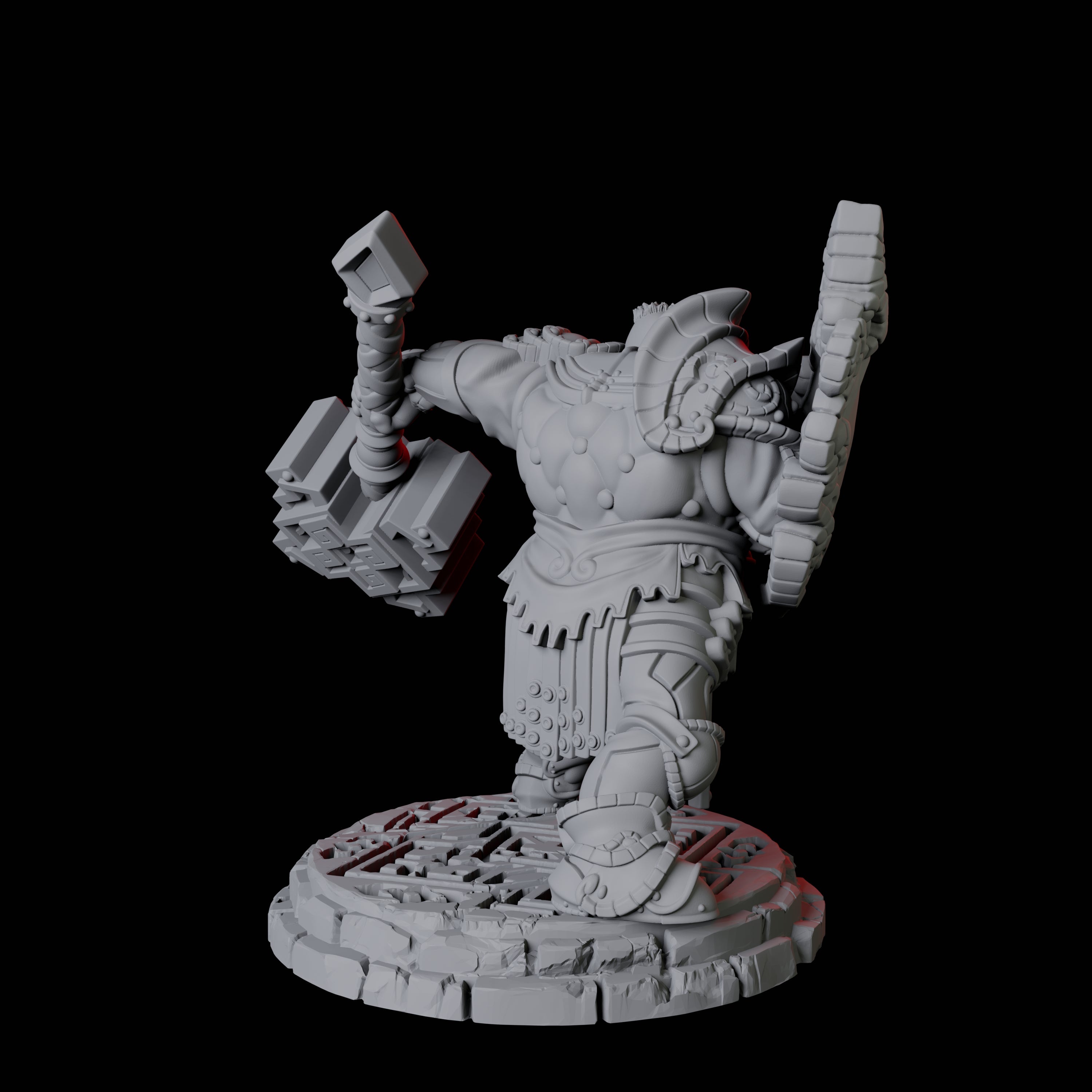 Heavy Armoured Dwarf Warrior C Miniature for Dungeons and Dragons, Pathfinder or other TTRPGs