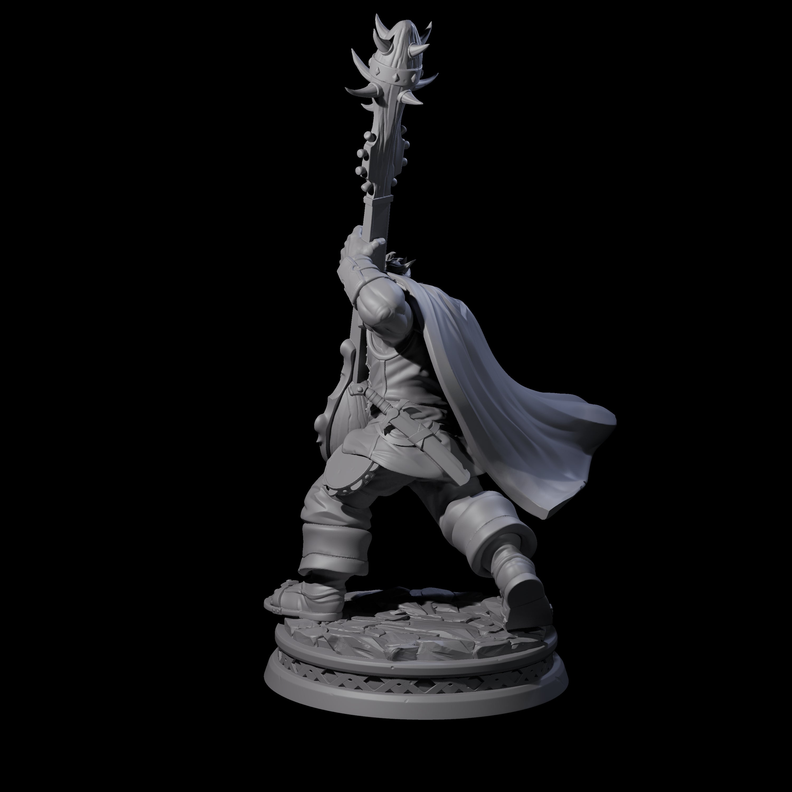 Heavy Metal Orc Bard Miniature for Dungeons and Dragons, Pathfinder or other TTRPGs