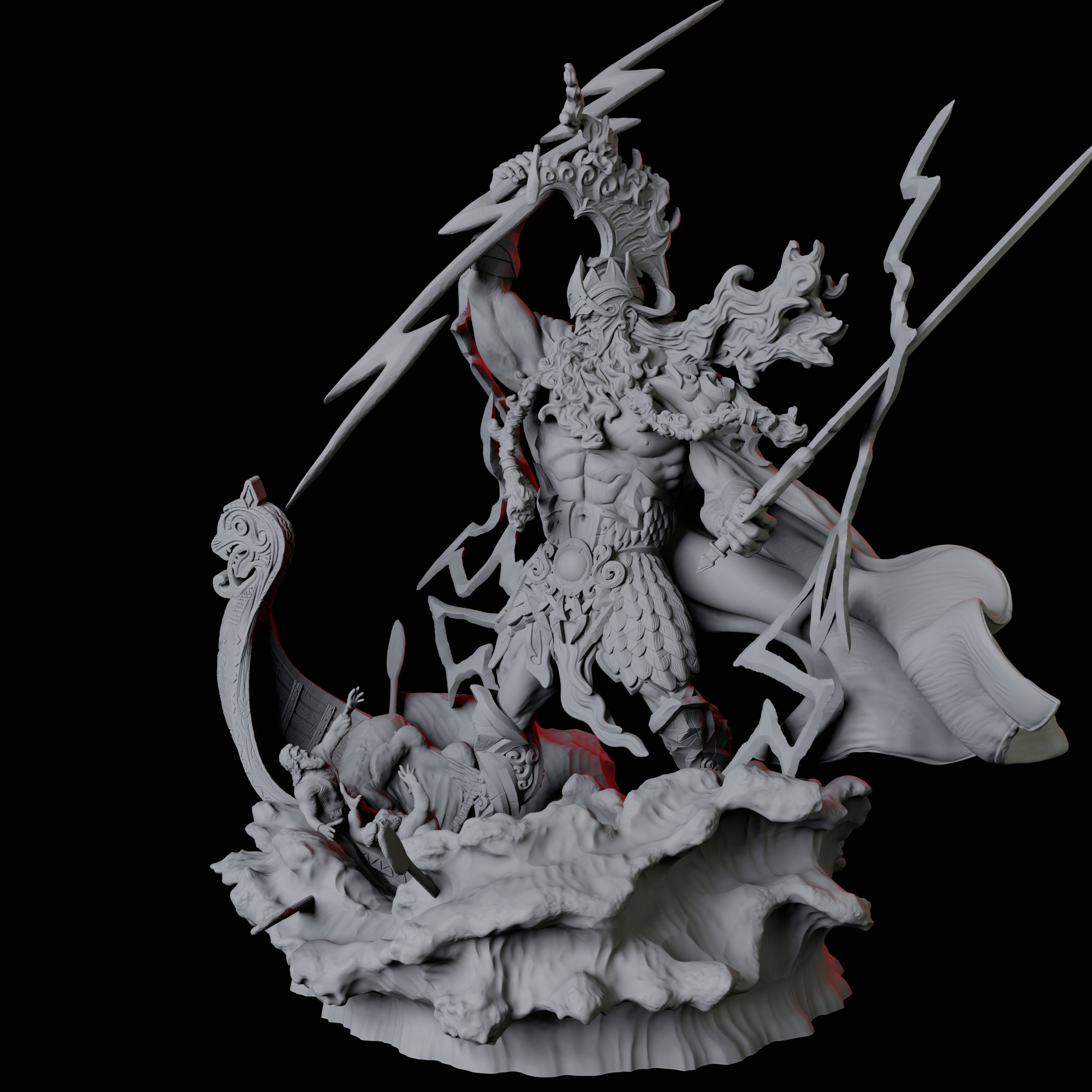 Hekaton, King of the Storm Giants Miniature for Dungeons and Dragons, Pathfinder or other TTRPGs