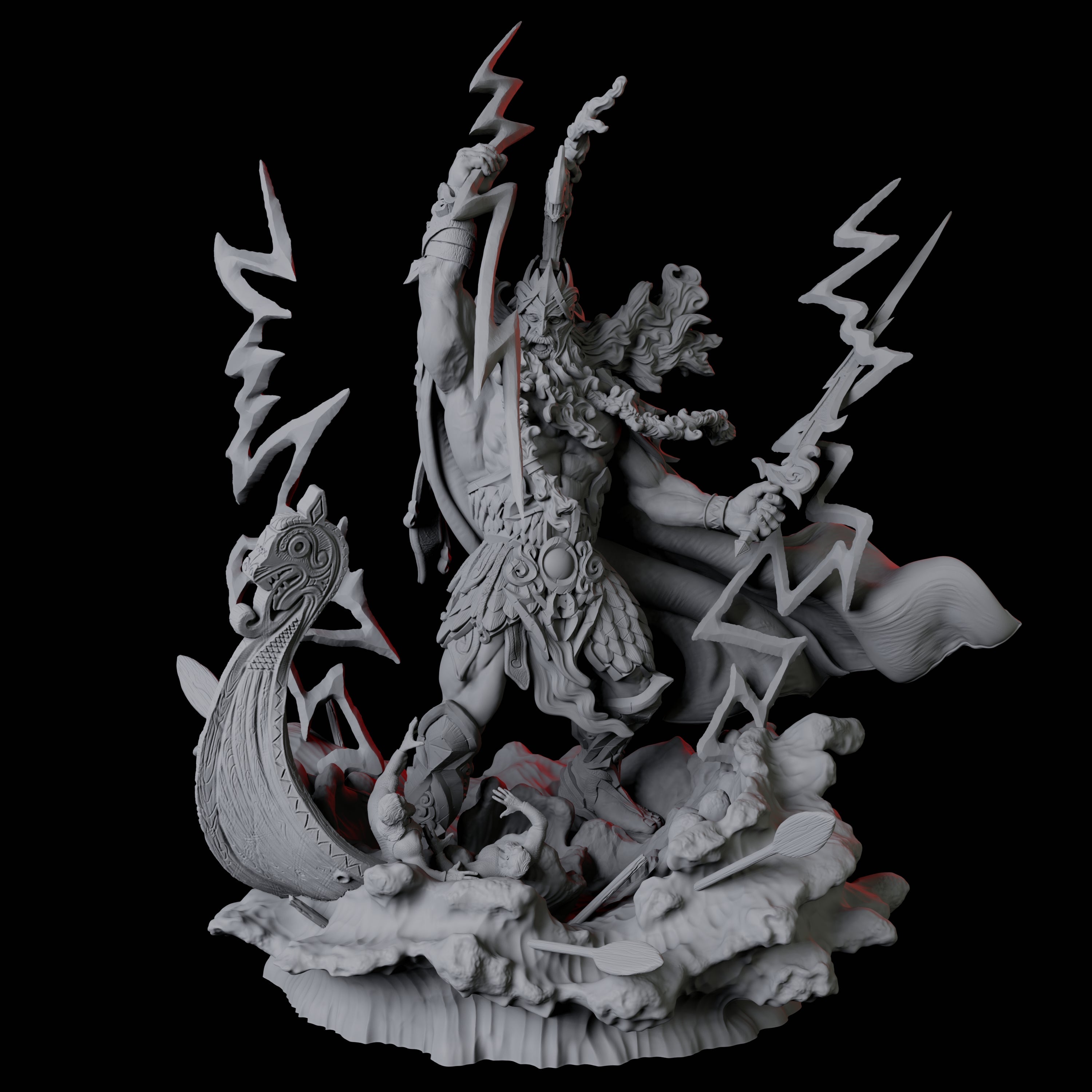 Hekaton, King of the Storm Giants Miniature for Dungeons and Dragons, Pathfinder or other TTRPGs
