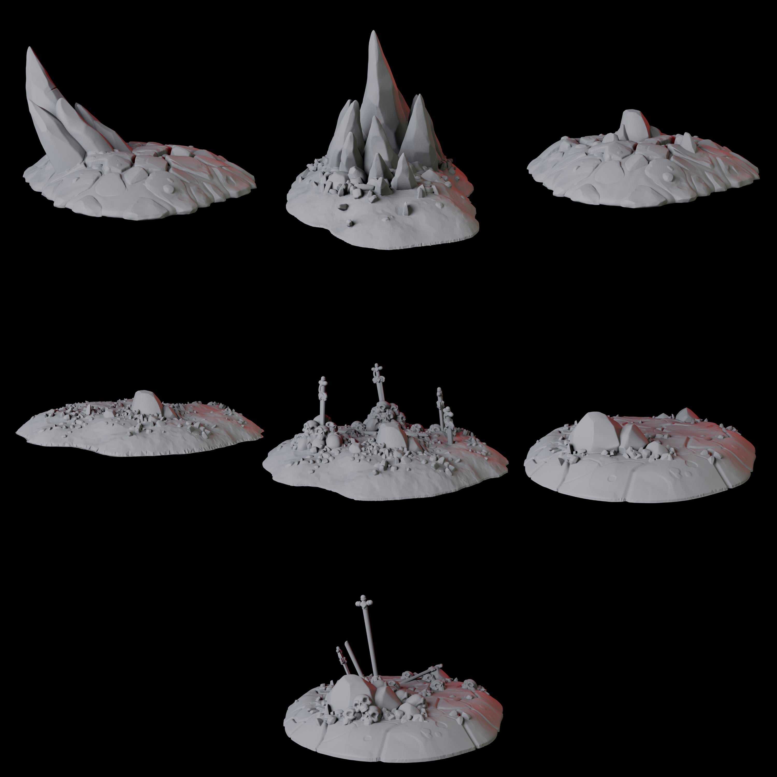 Hellscape Terrain Pieces Miniature for Dungeons and Dragons, Pathfinder or other TTRPGs